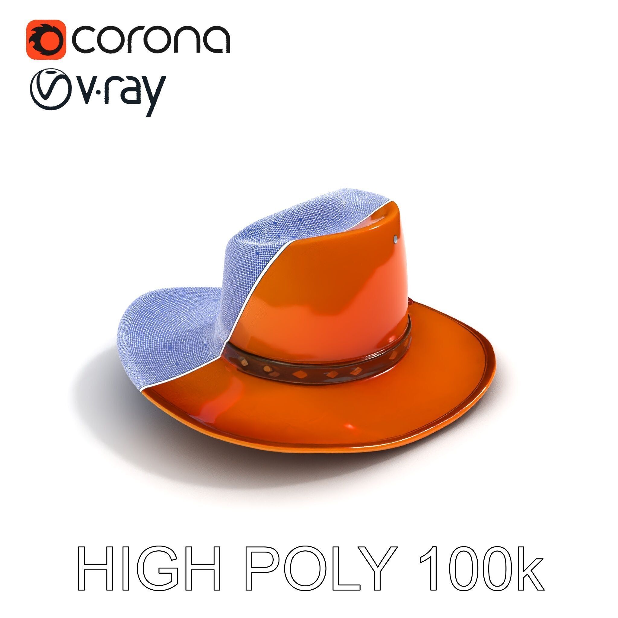 Cowboy Hat D Model Pack Low-poly 3D model_17