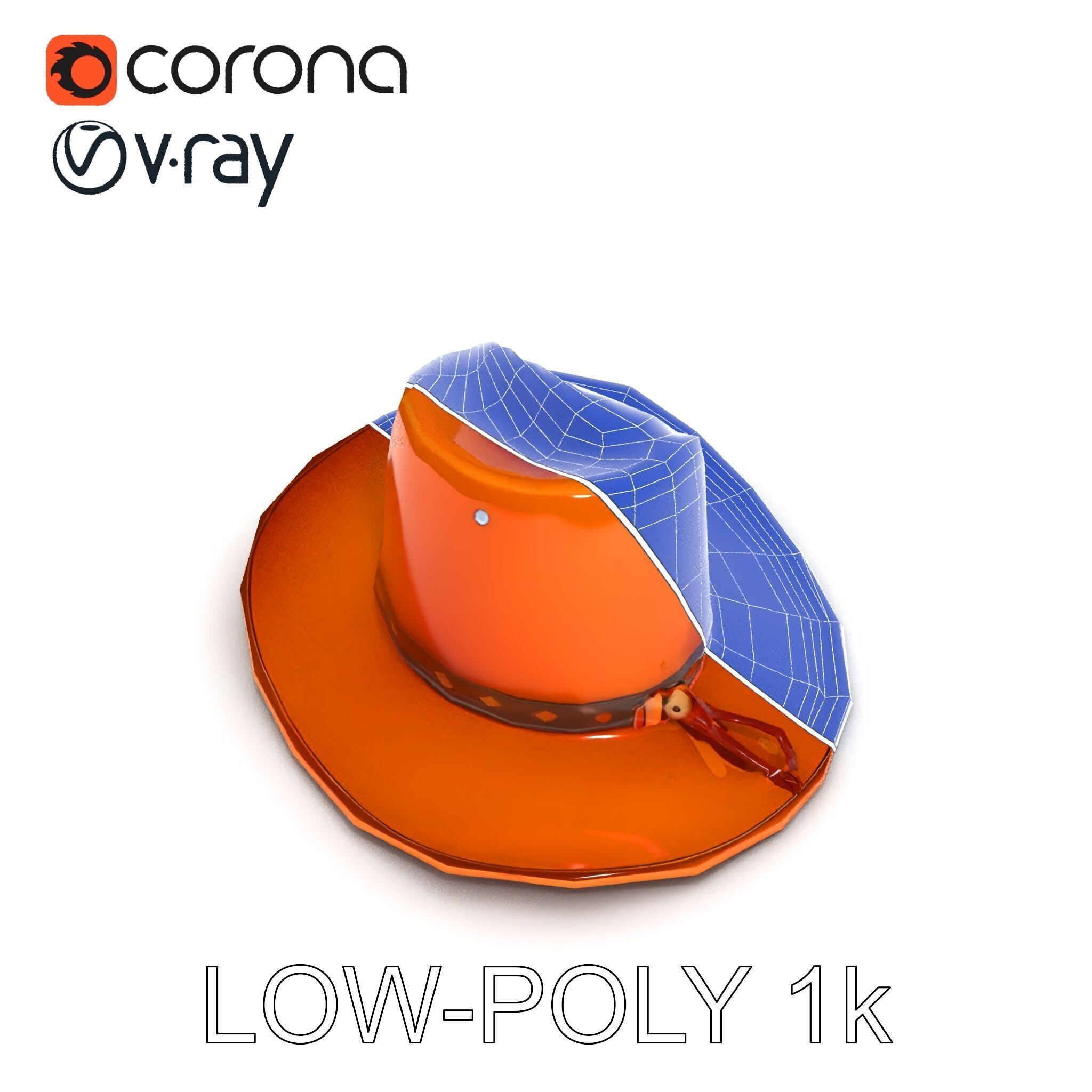Cowboy Hat D Model Pack Low-poly 3D model_27