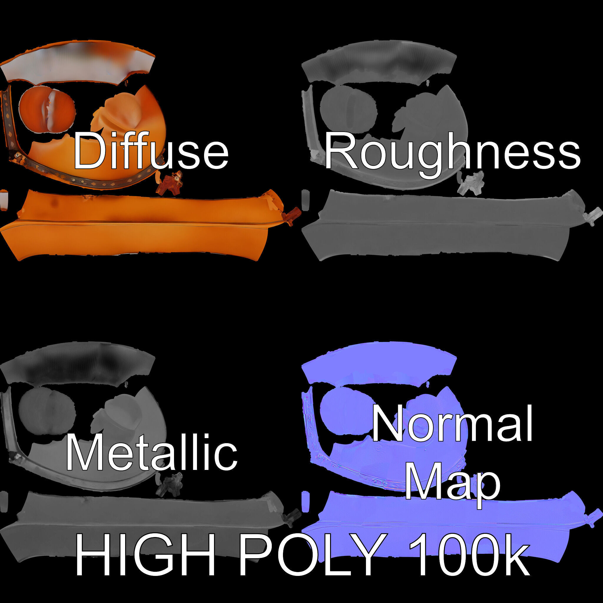 Cowboy Hat D Model Pack Low-poly 3D model_2