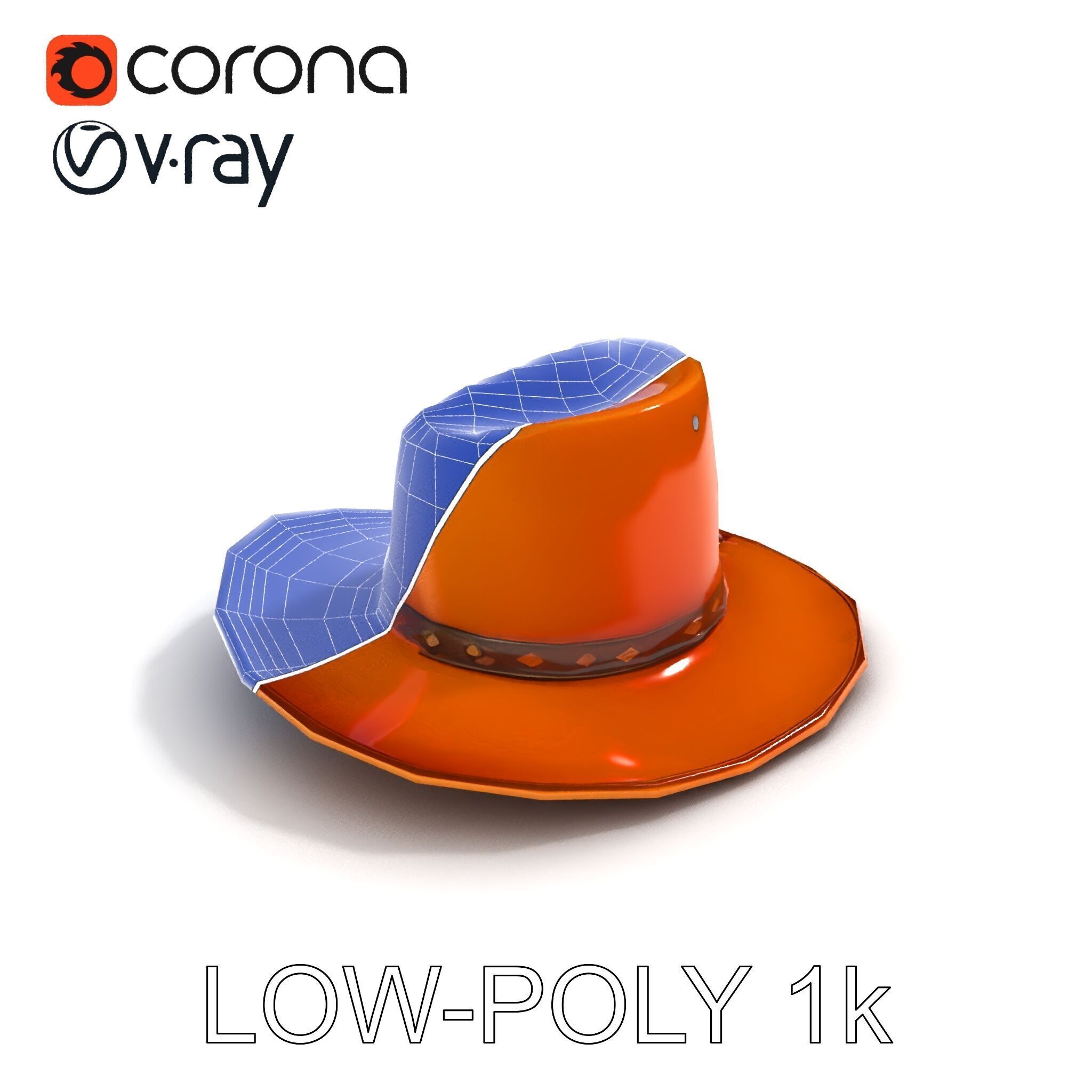 Cowboy Hat D Model Pack Low-poly 3D model_16