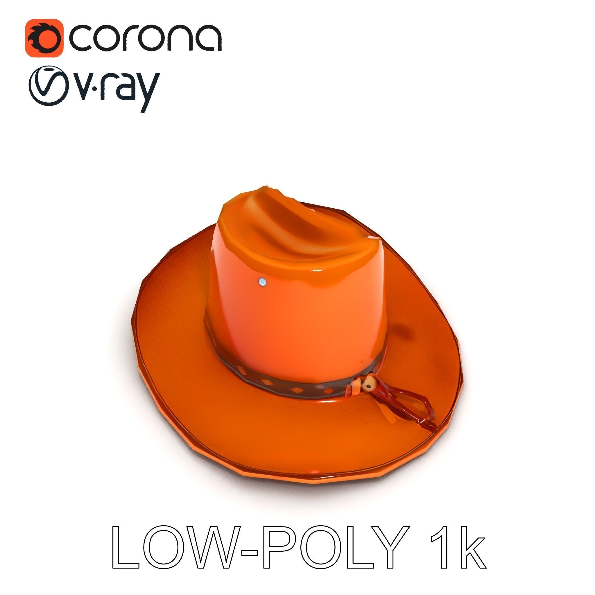 Cowboy Hat D Model Pack Low-poly 3D model_10
