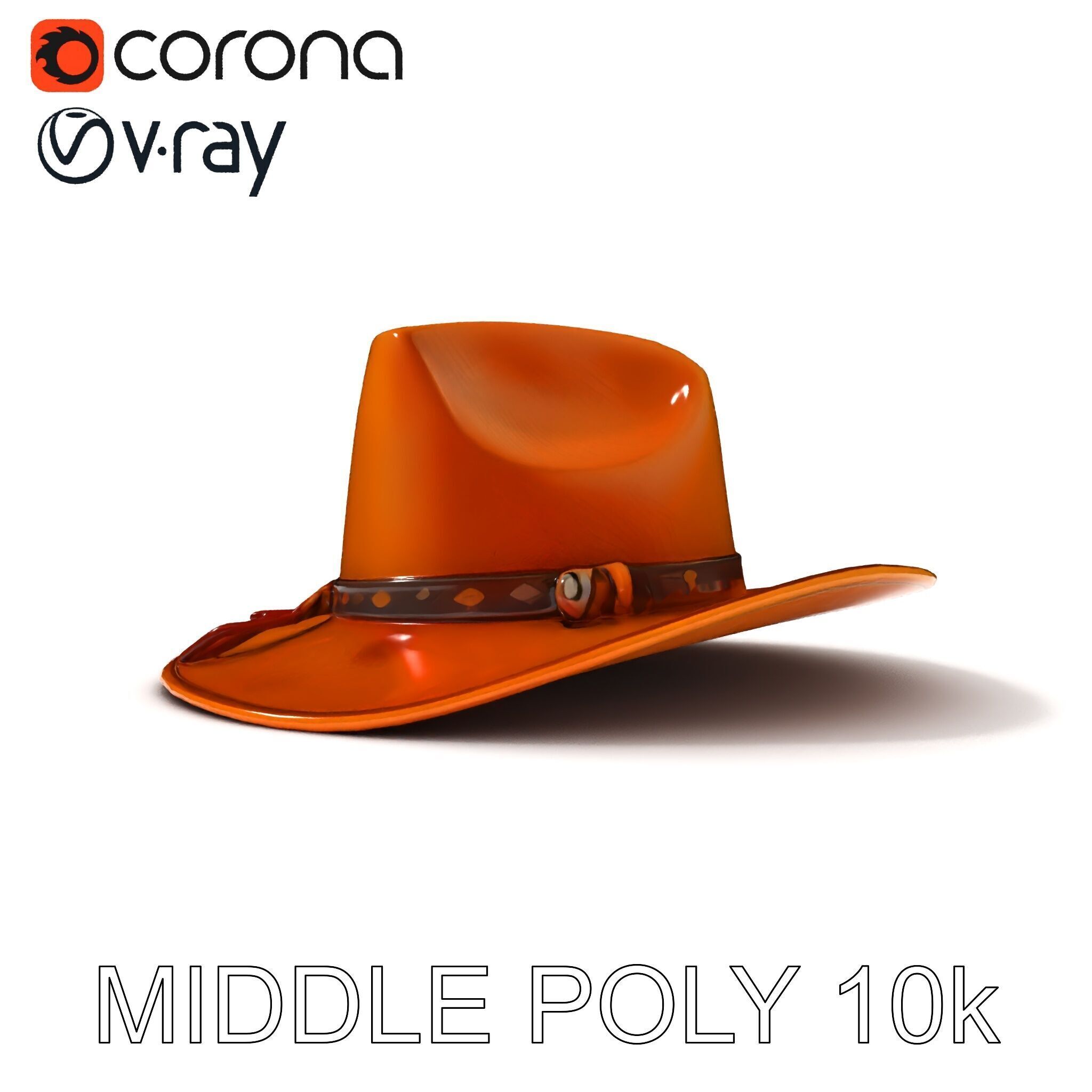 Cowboy Hat D Model Pack Low-poly 3D model_15