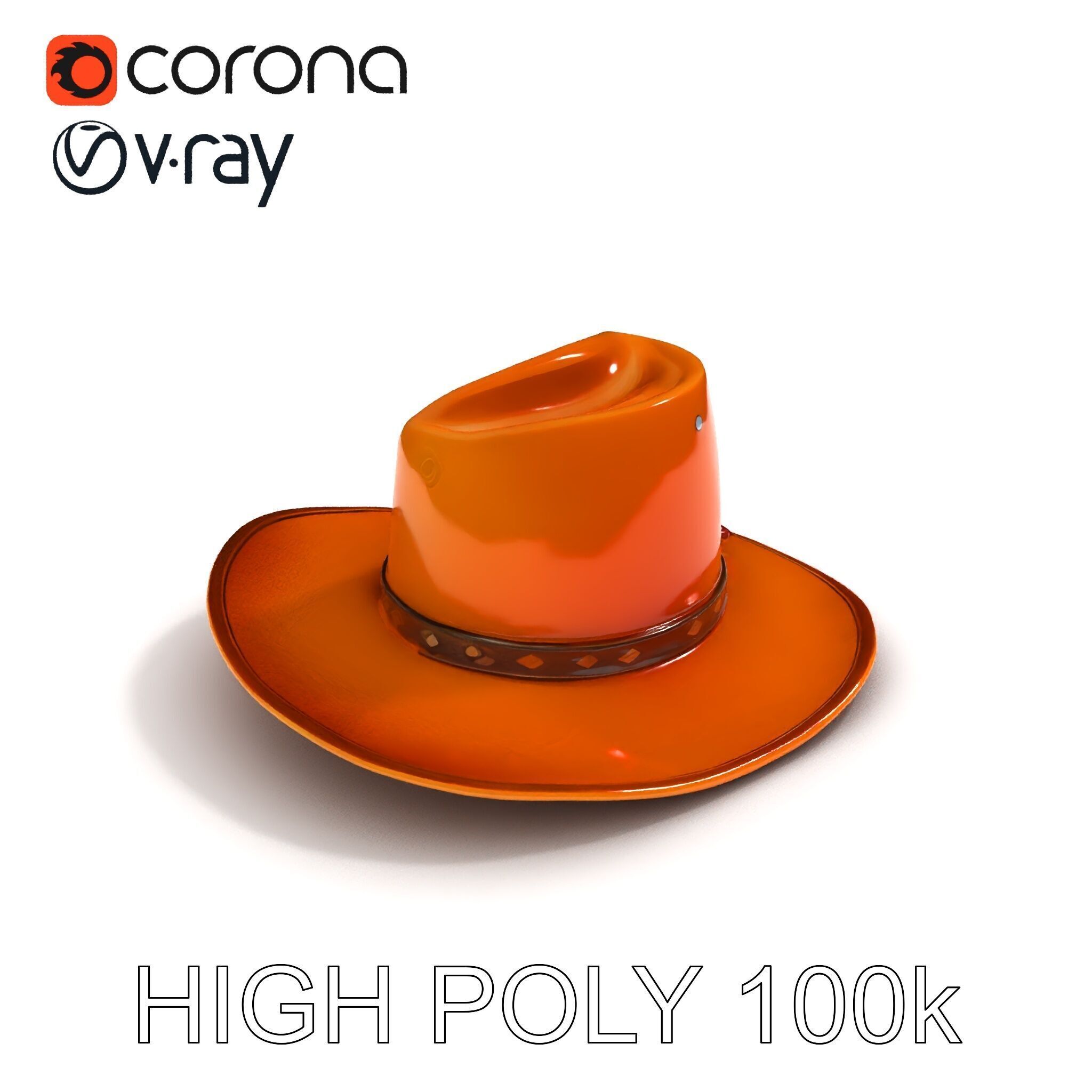 Cowboy Hat D Model Pack Low-poly 3D model_25