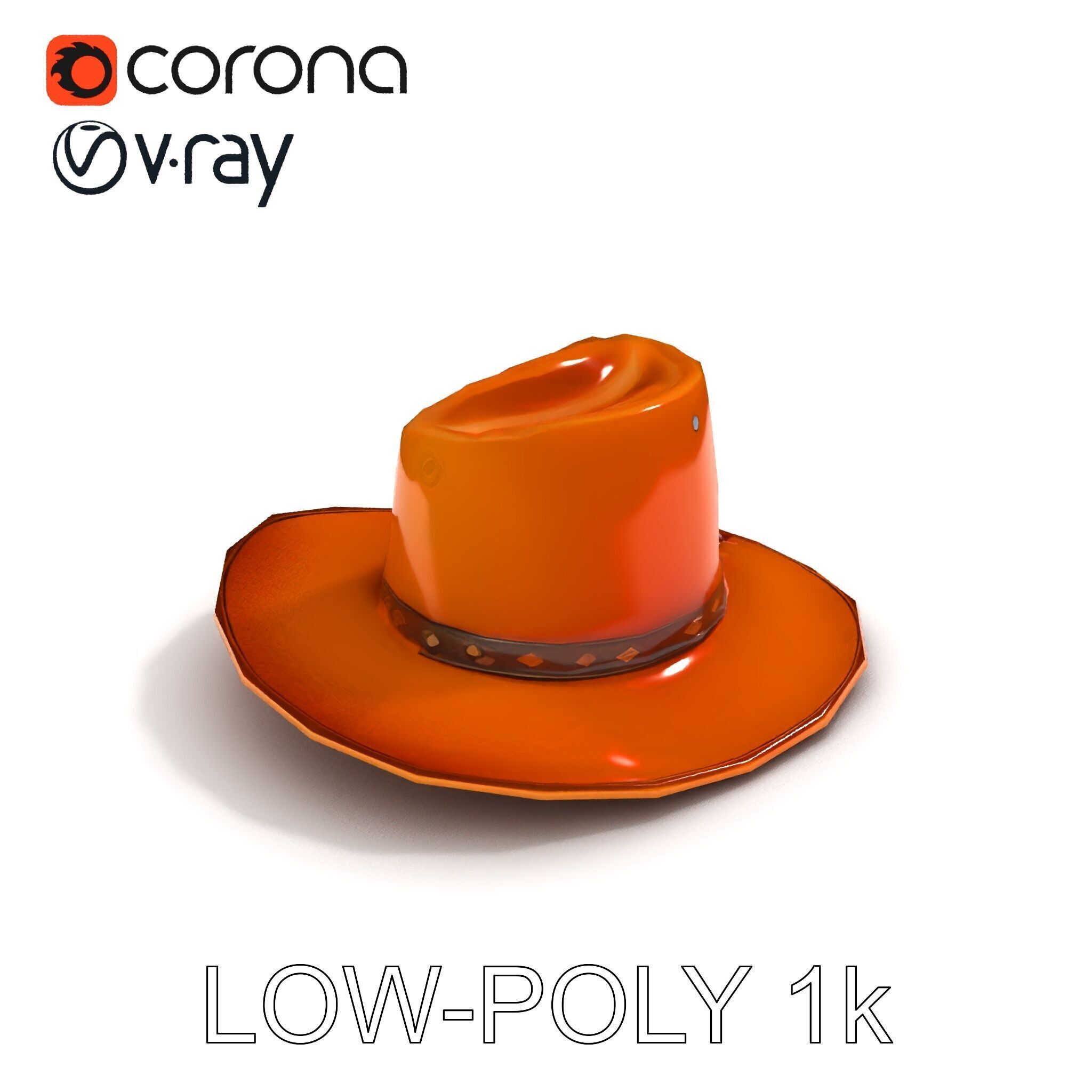 Cowboy Hat D Model Pack Low-poly 3D model_19
