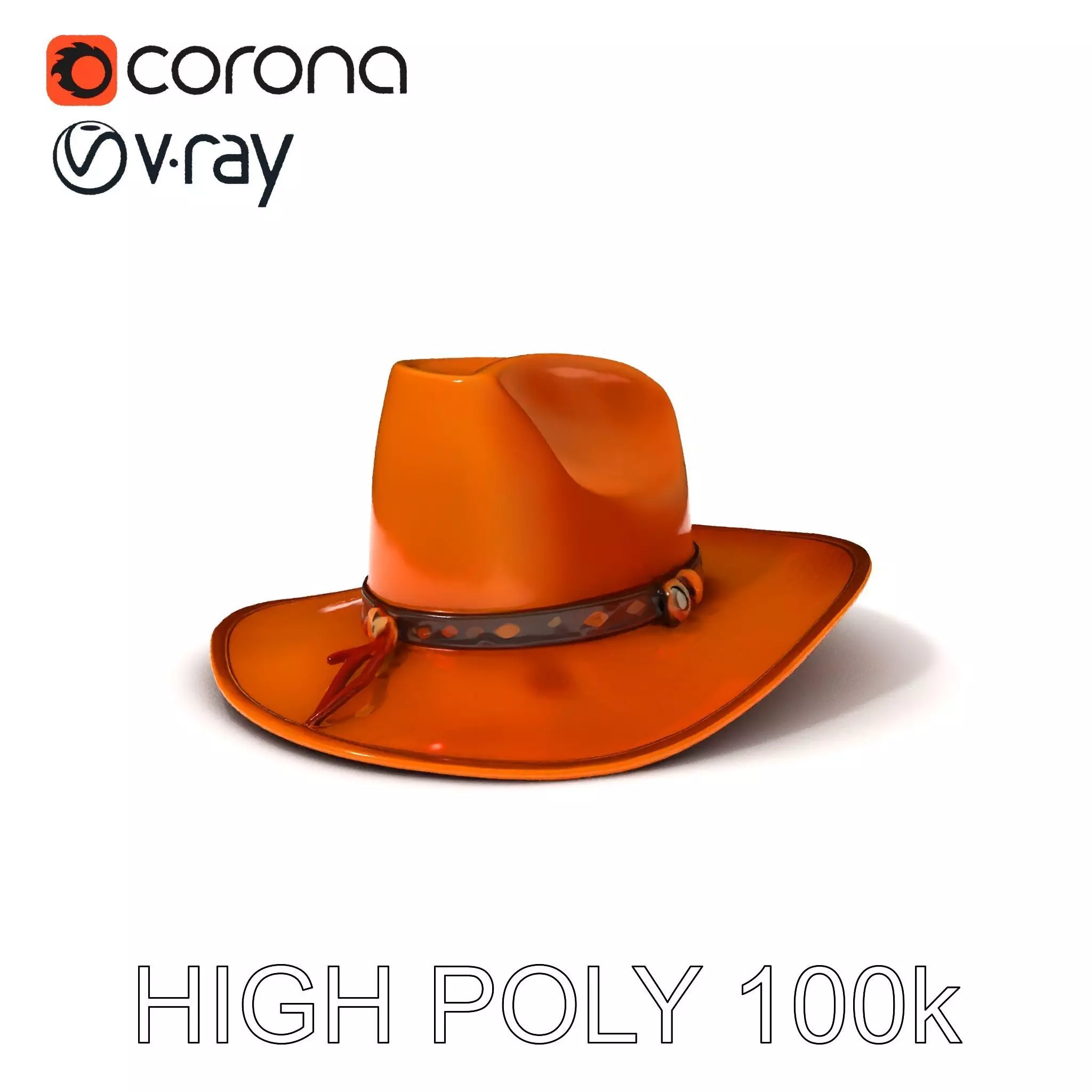 Cowboy Hat D Model Pack Low-poly 3D model_0