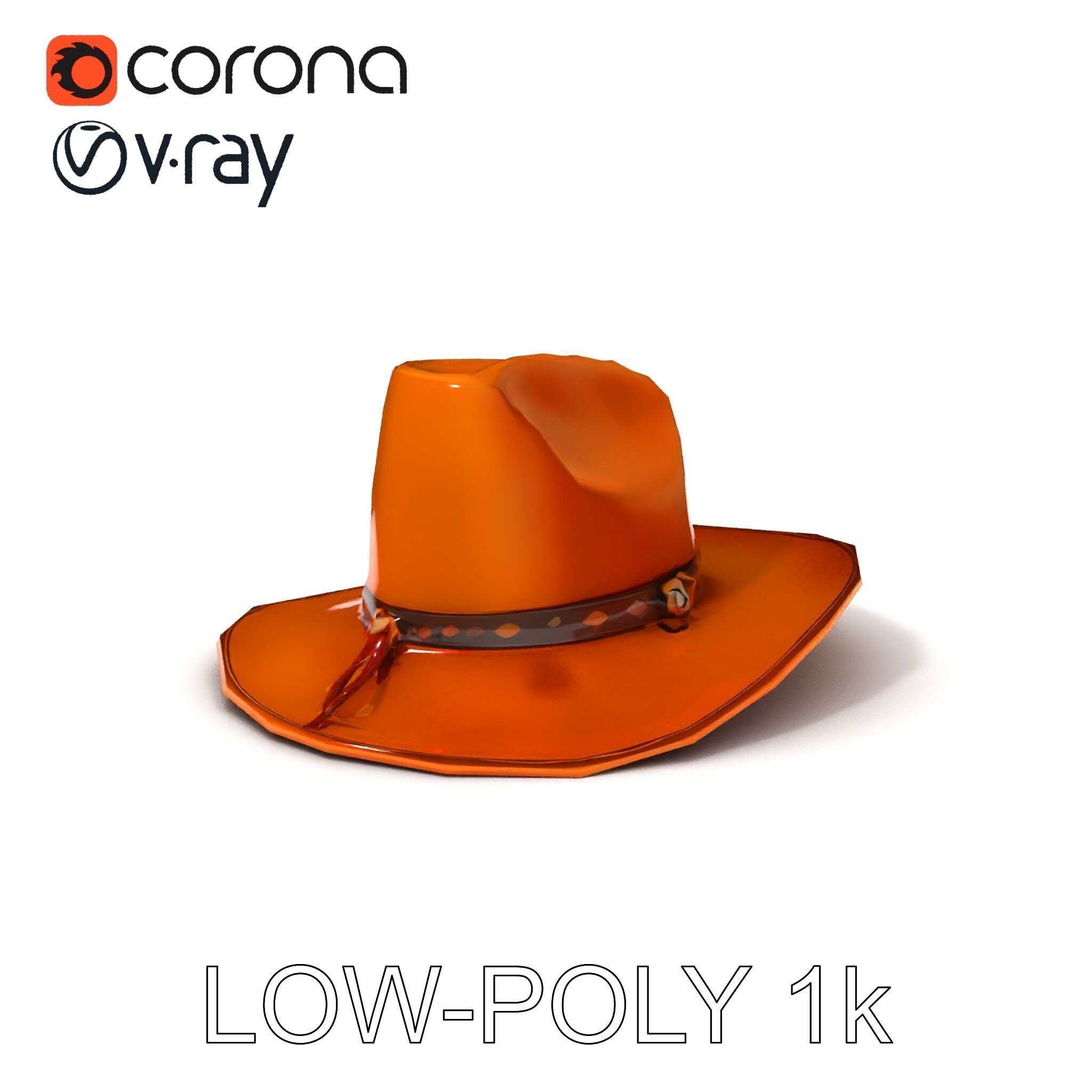 Cowboy Hat D Model Pack Low-poly 3D model_35