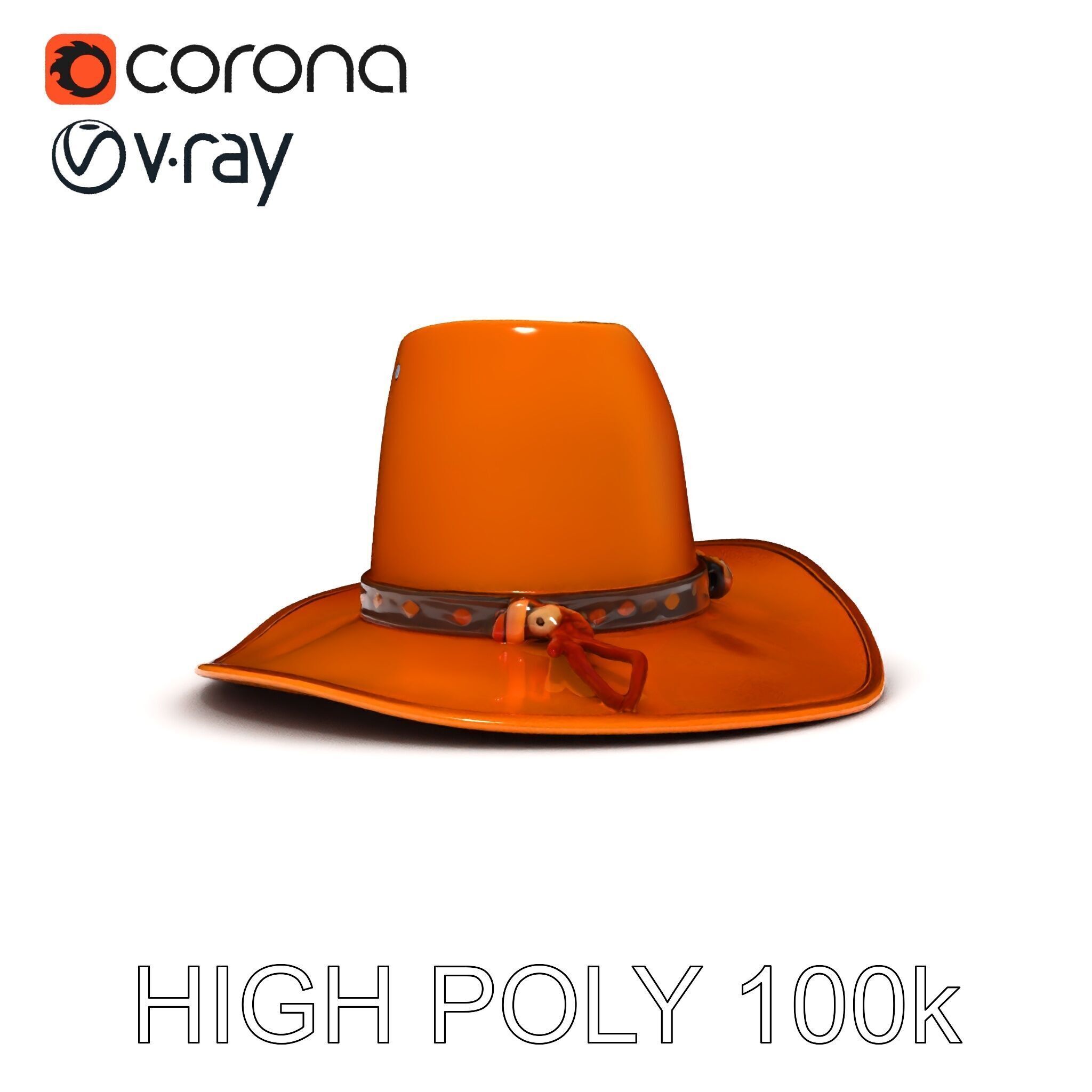 Cowboy Hat D Model Pack Low-poly 3D model_14