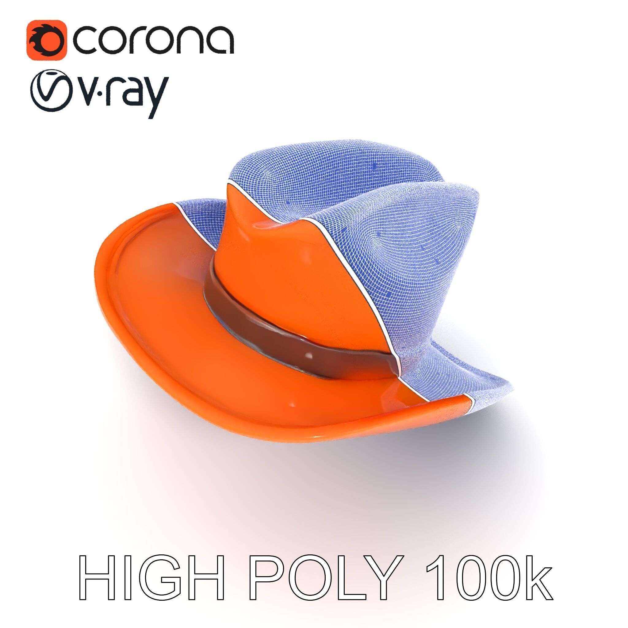 Cowboy Hat D Model Pack Low-poly 3D model_10