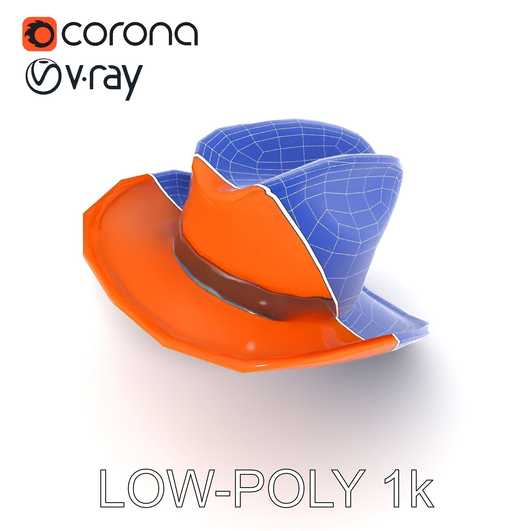 Cowboy Hat D Model Pack Low-poly 3D model_7