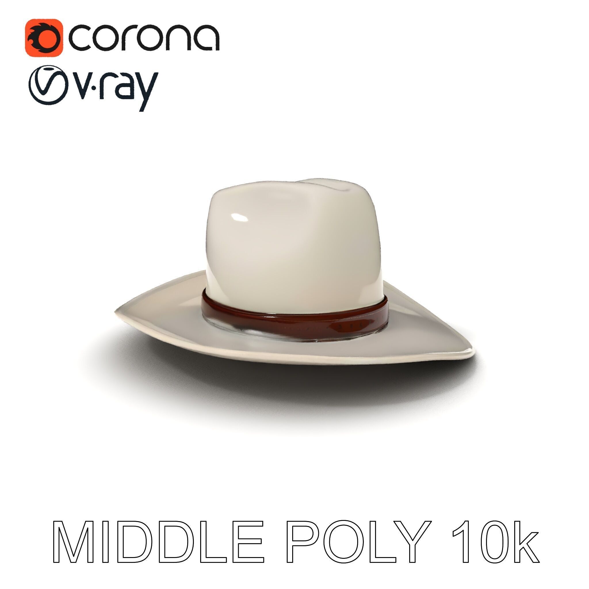Western Cowboy Hat D Model Pack Low-poly 3D model_24