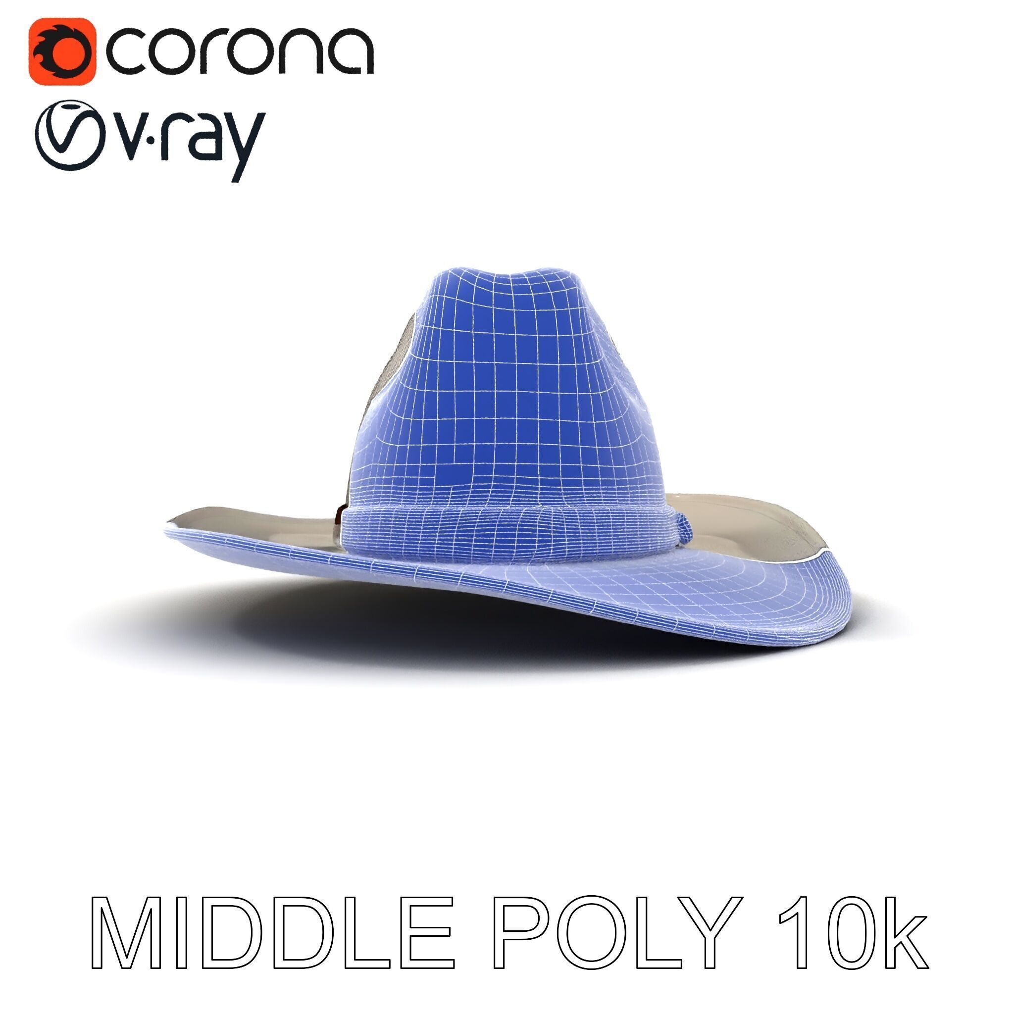 Western Cowboy Hat D Model Pack Low-poly 3D model_8