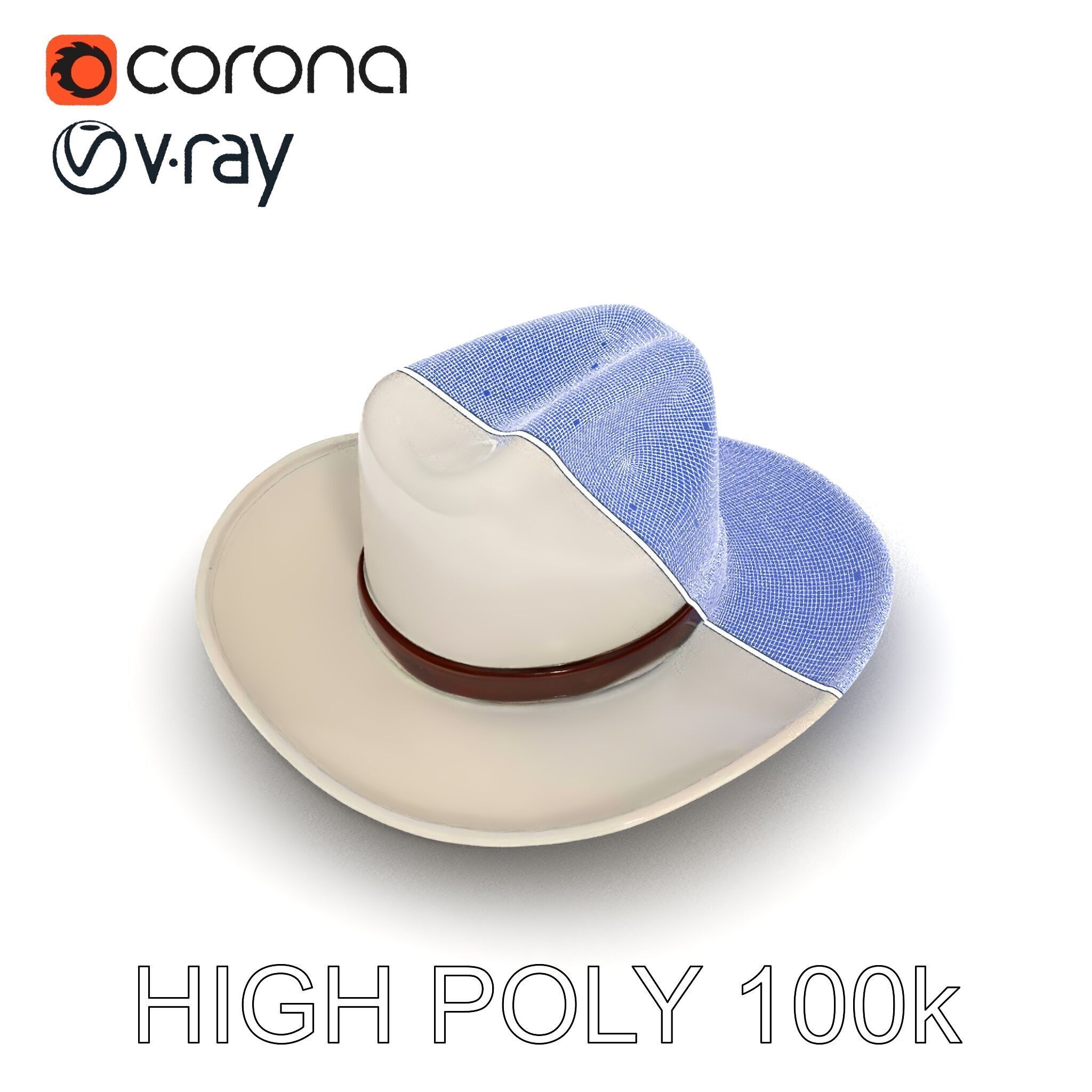 Western Cowboy Hat D Model Pack Low-poly 3D model_21
