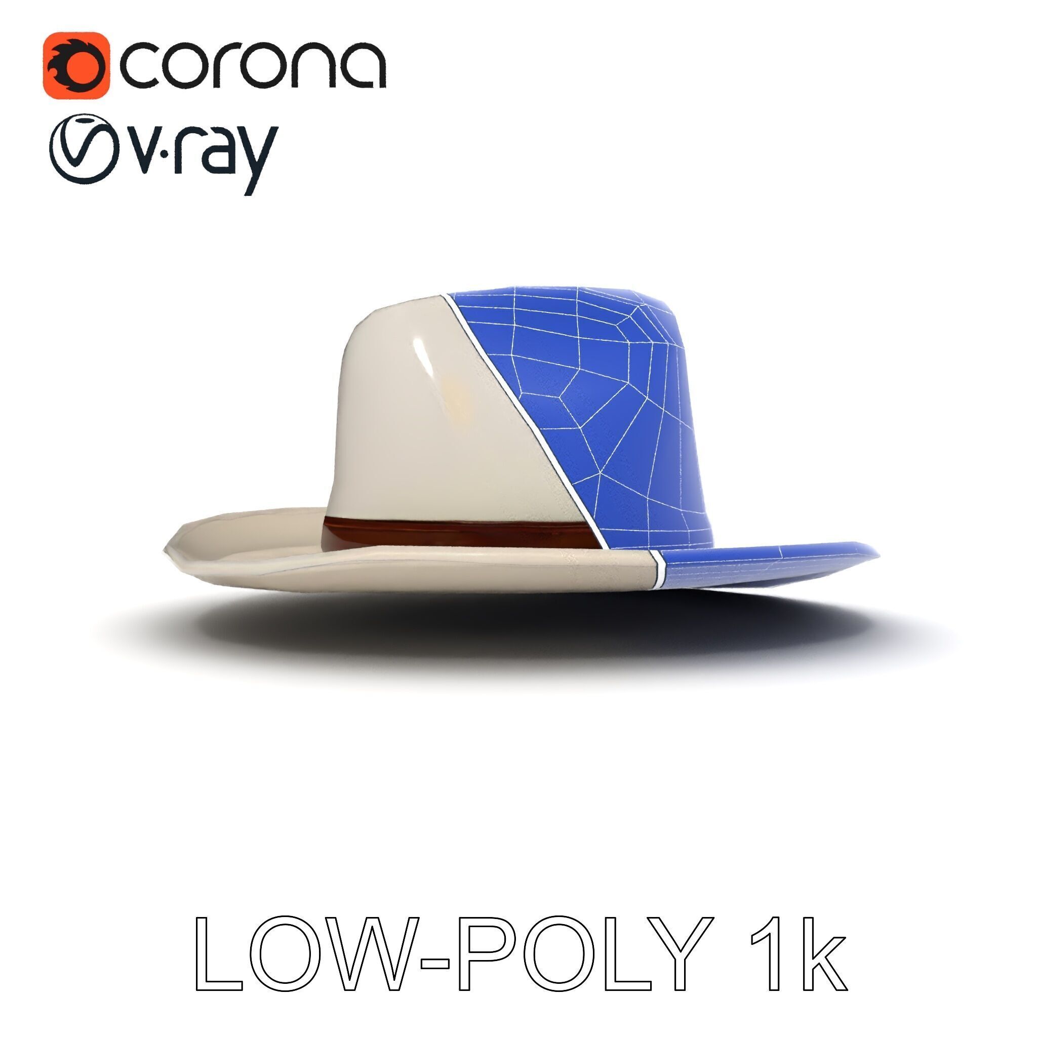 Western Cowboy Hat D Model Pack Low-poly 3D model_28