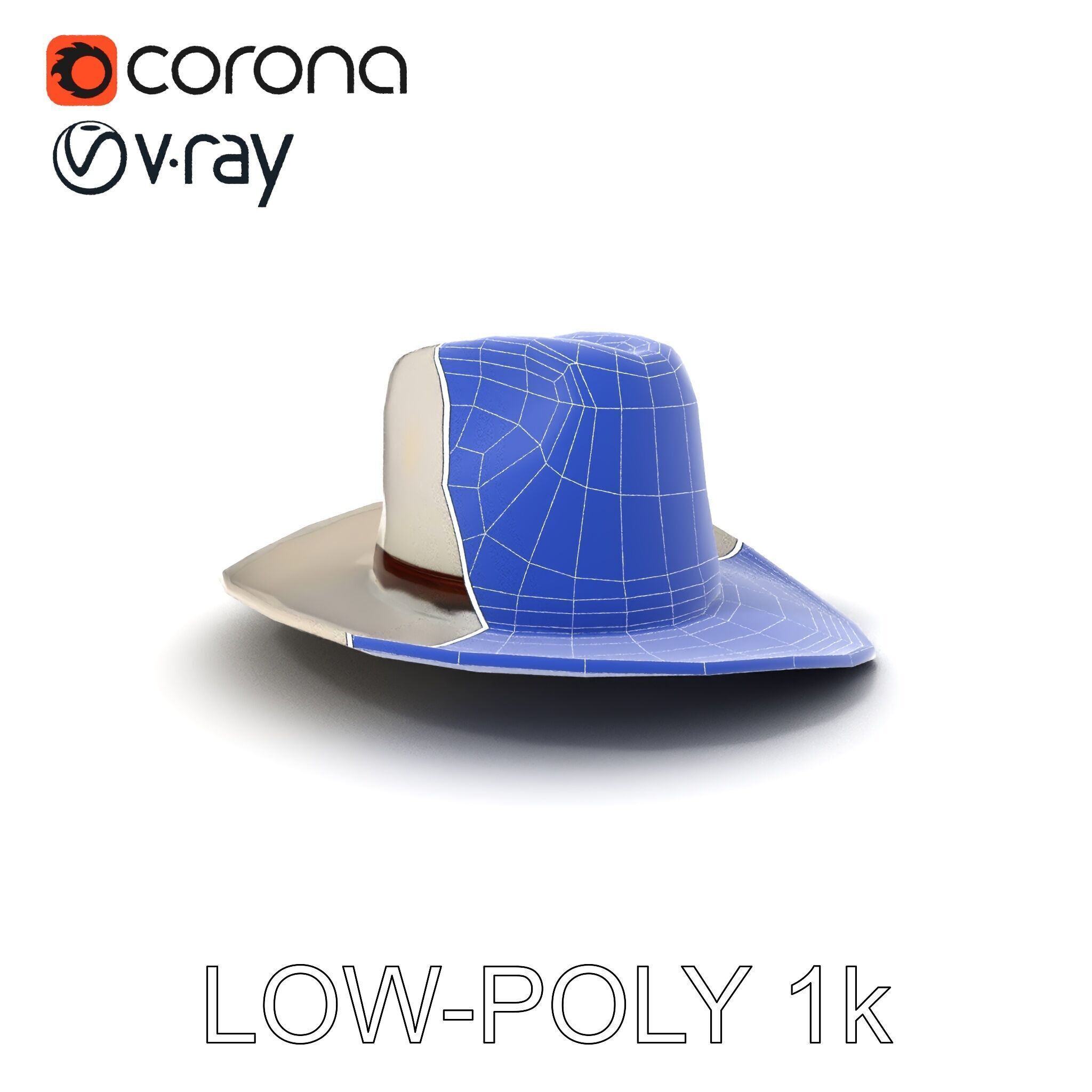 Western Cowboy Hat D Model Pack Low-poly 3D model_20