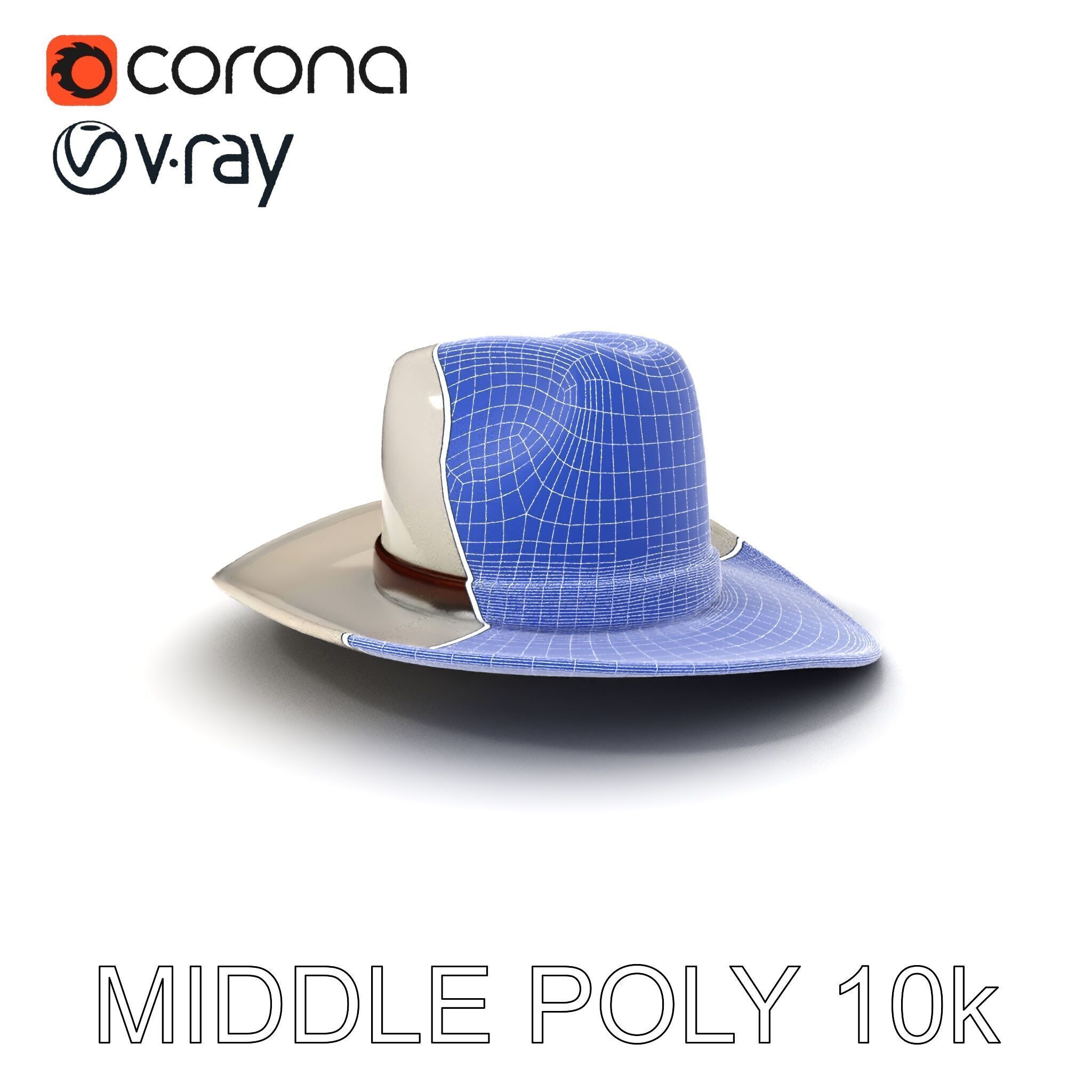 Western Cowboy Hat D Model Pack Low-poly 3D model_22