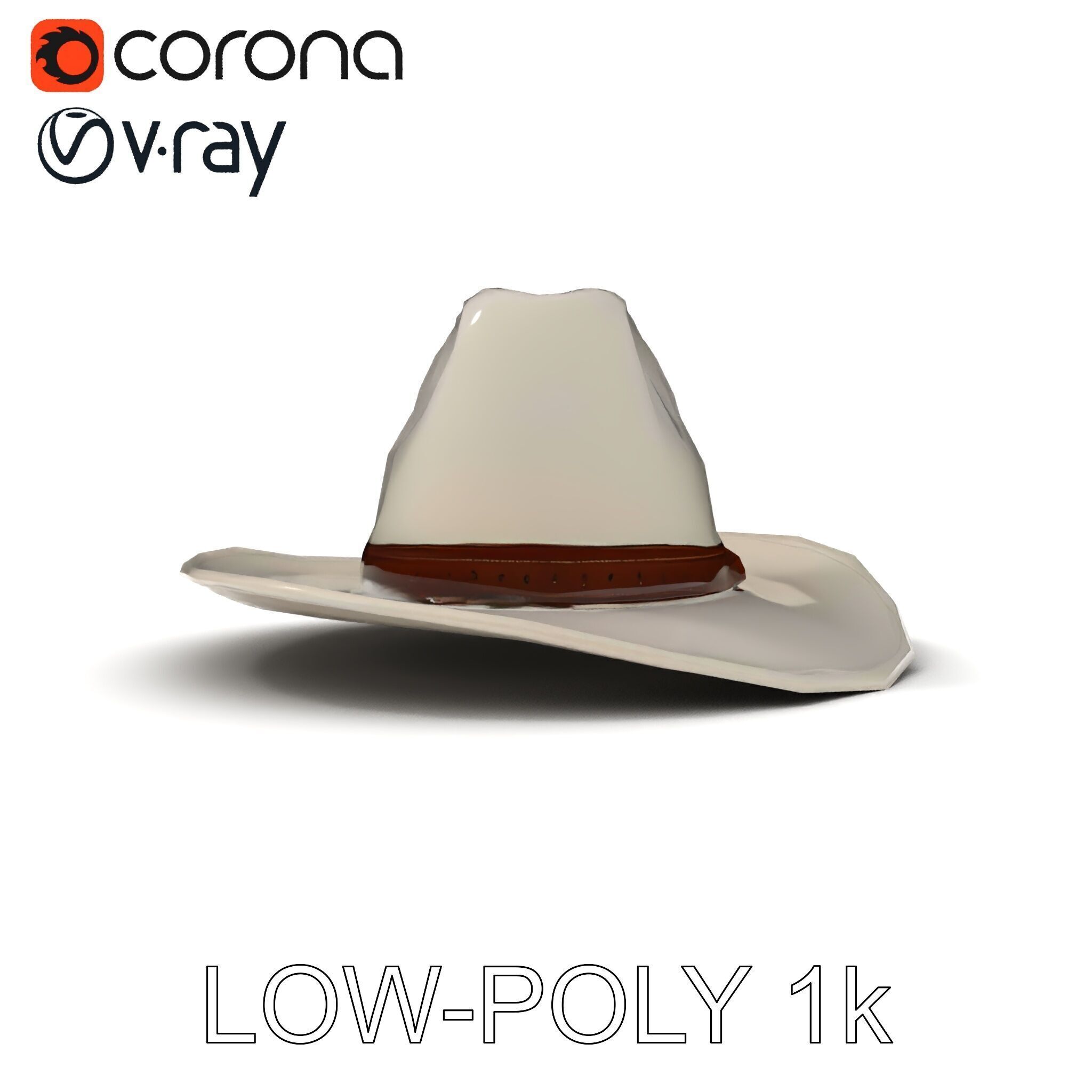Western Cowboy Hat D Model Pack Low-poly 3D model_33