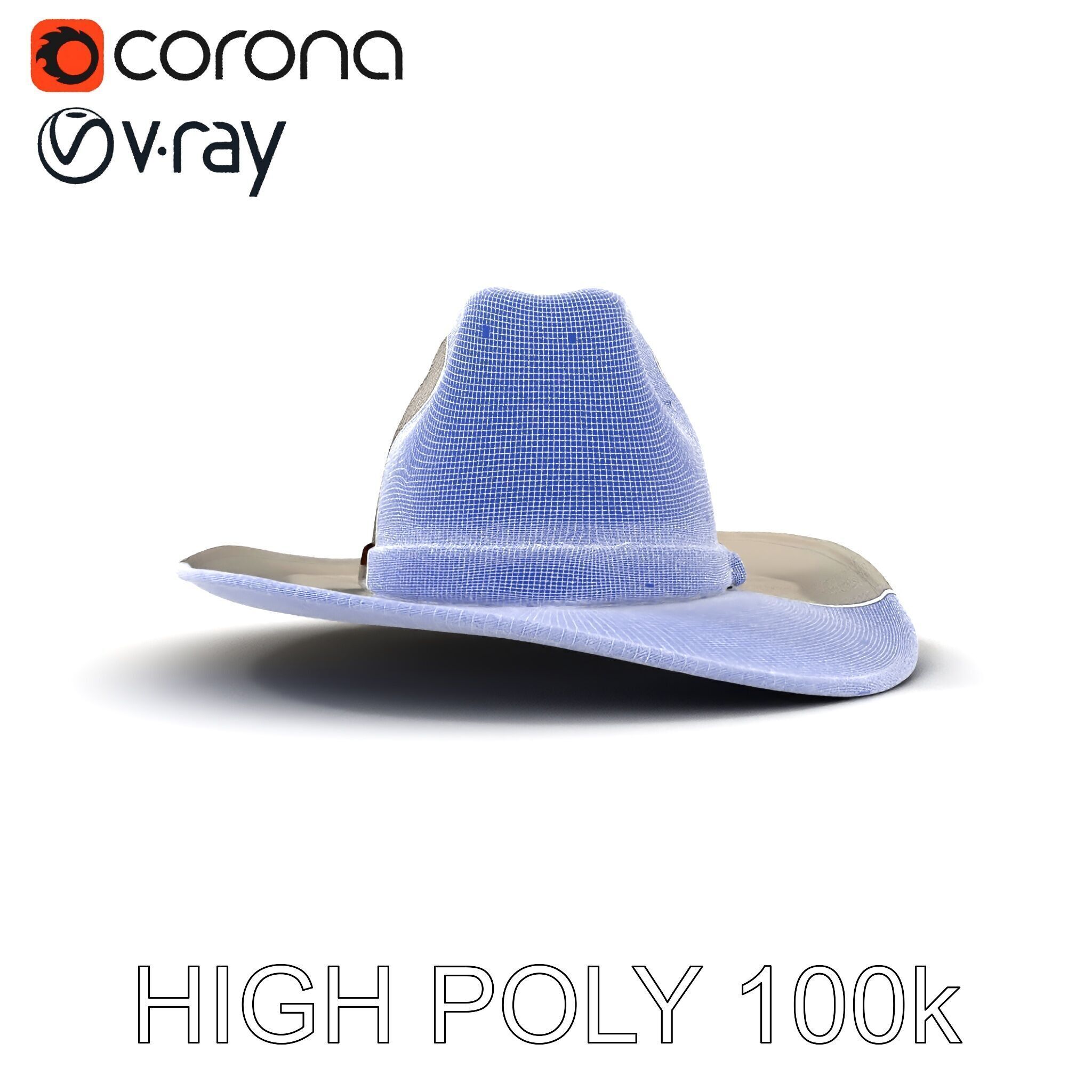 Western Cowboy Hat D Model Pack Low-poly 3D model_34