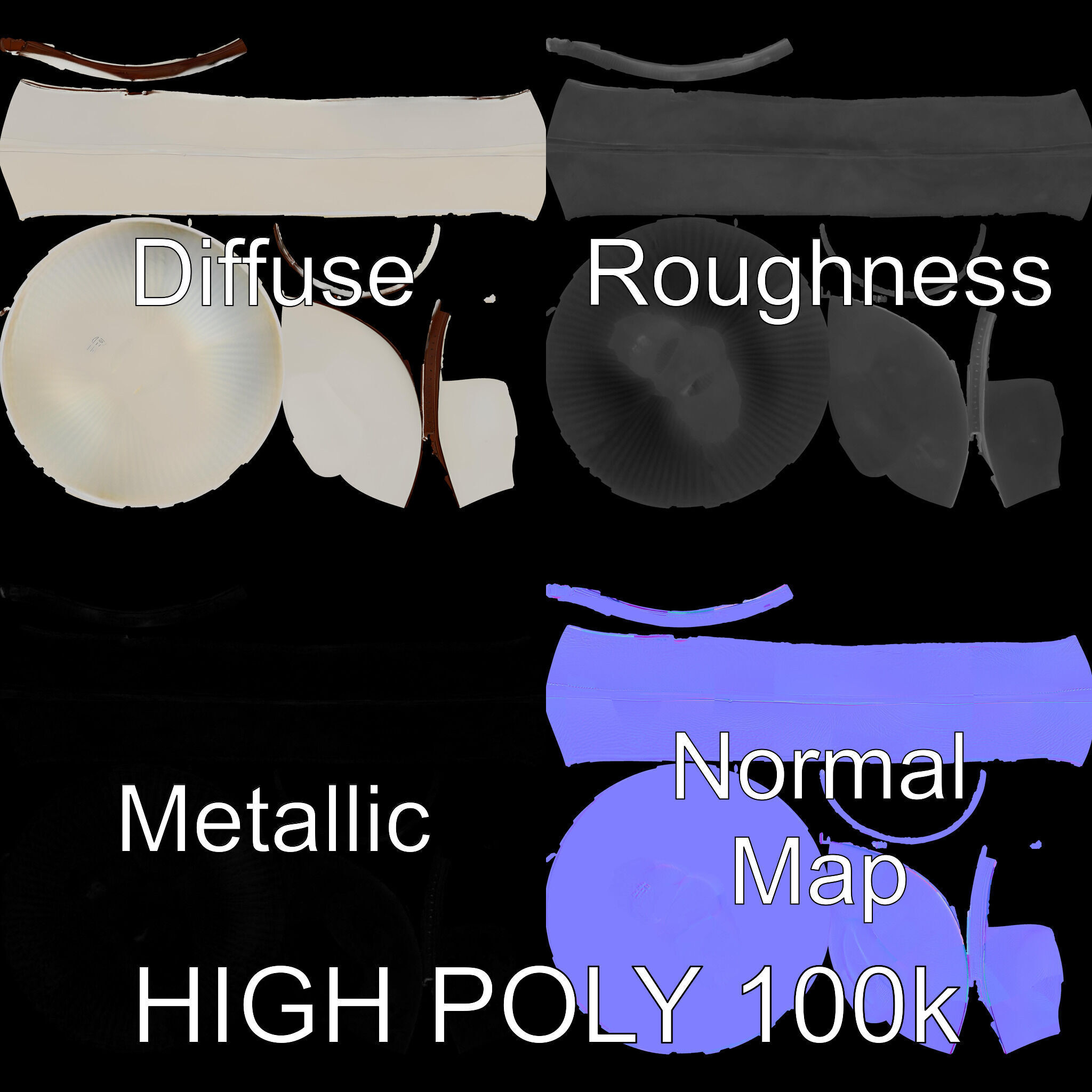 Western Cowboy Hat D Model Pack Low-poly 3D model_2