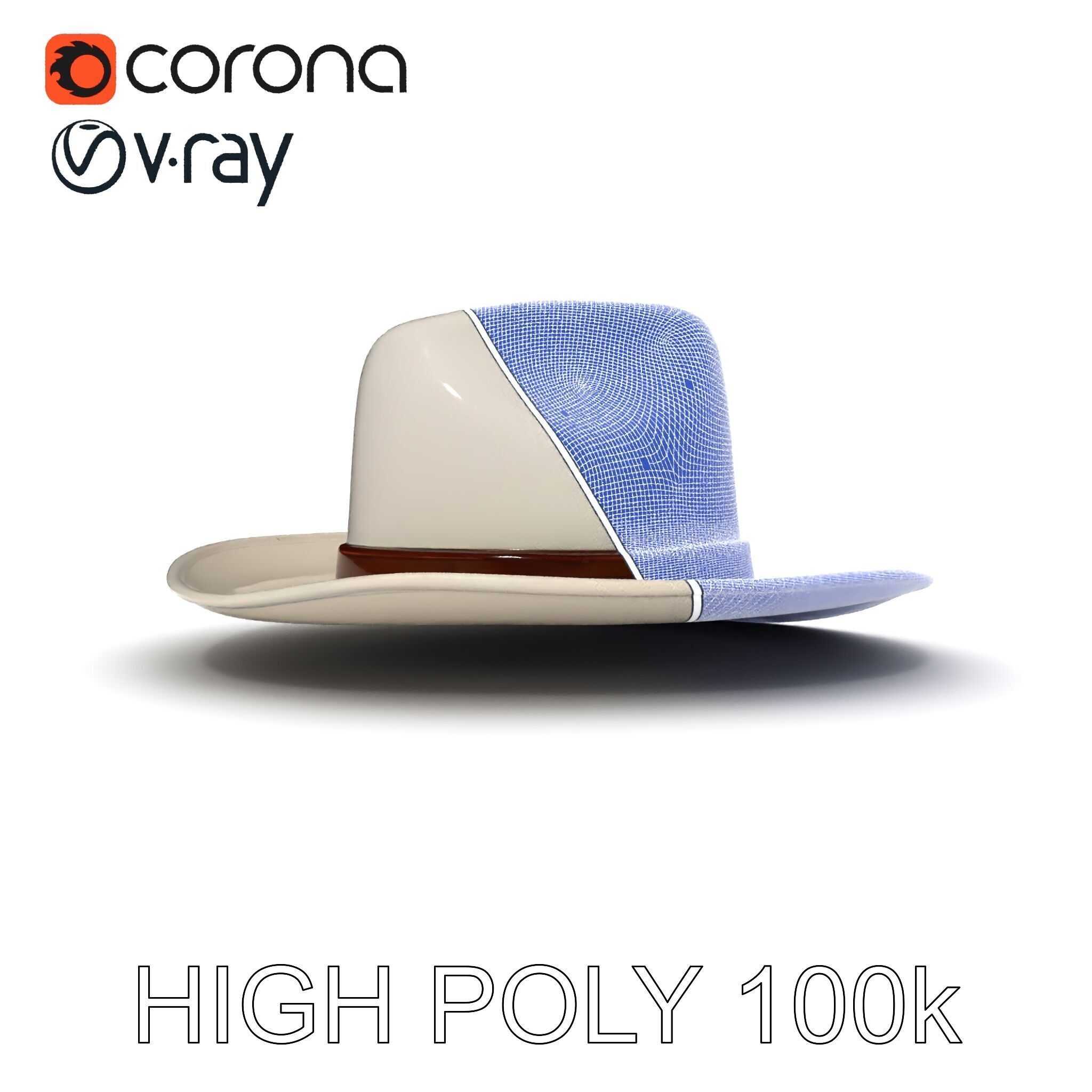 Western Cowboy Hat D Model Pack Low-poly 3D model_35