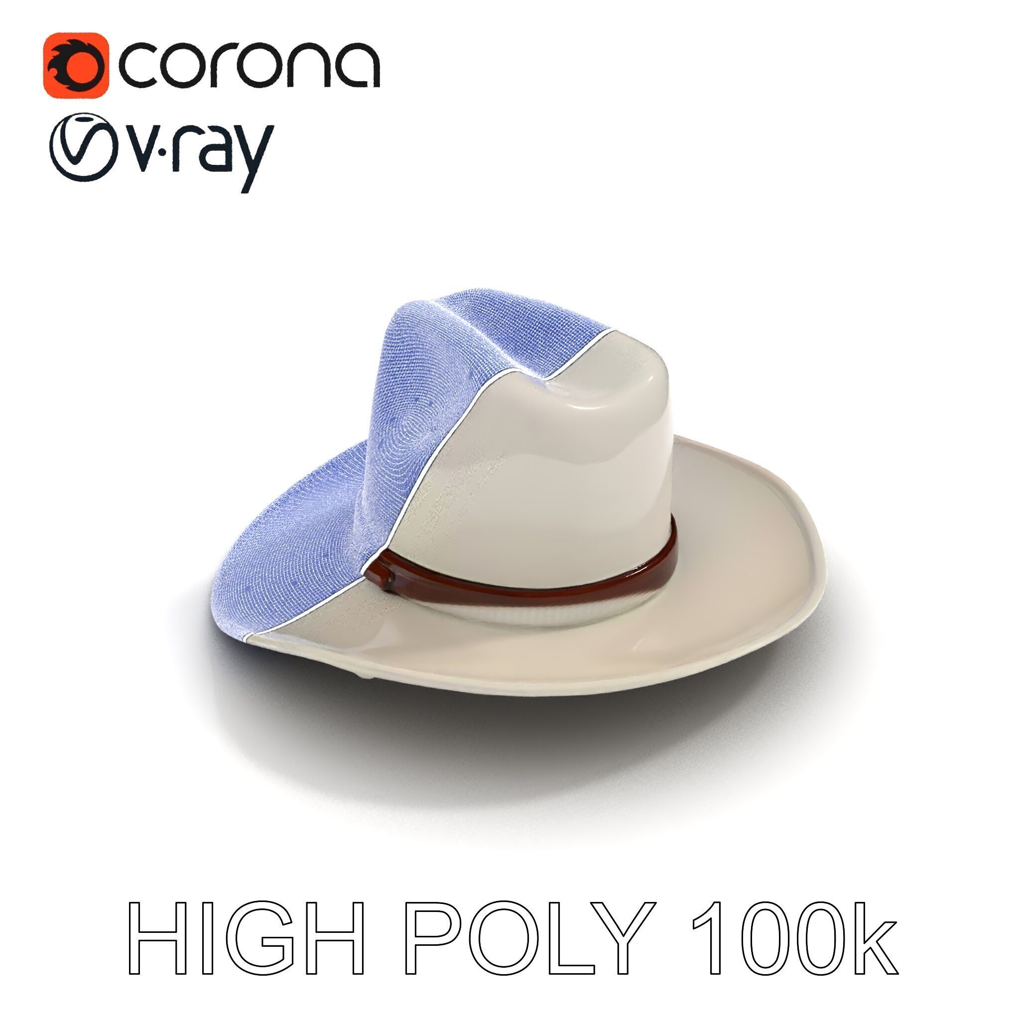 Western Cowboy Hat D Model Pack Low-poly 3D model_18