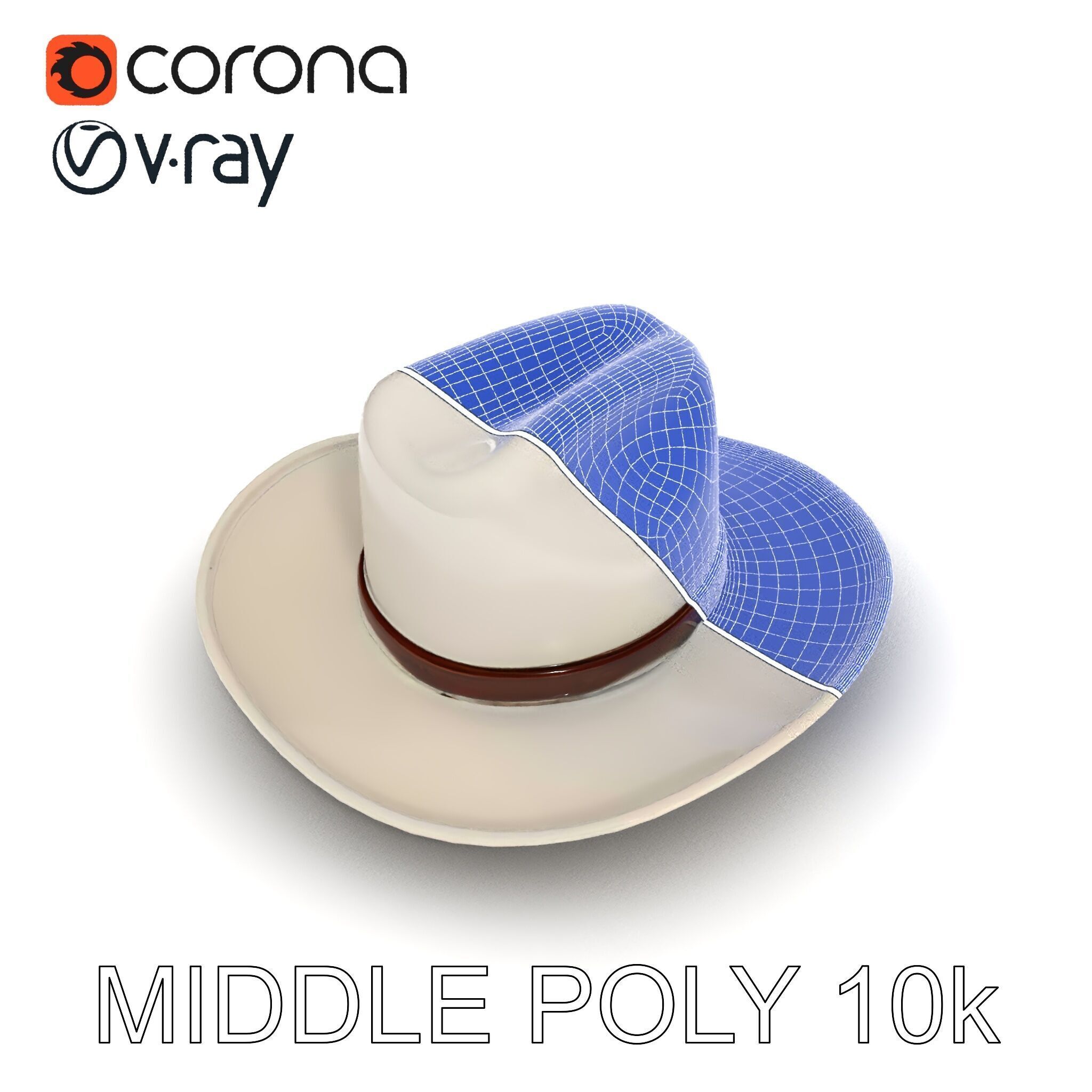 Western Cowboy Hat D Model Pack Low-poly 3D model_32