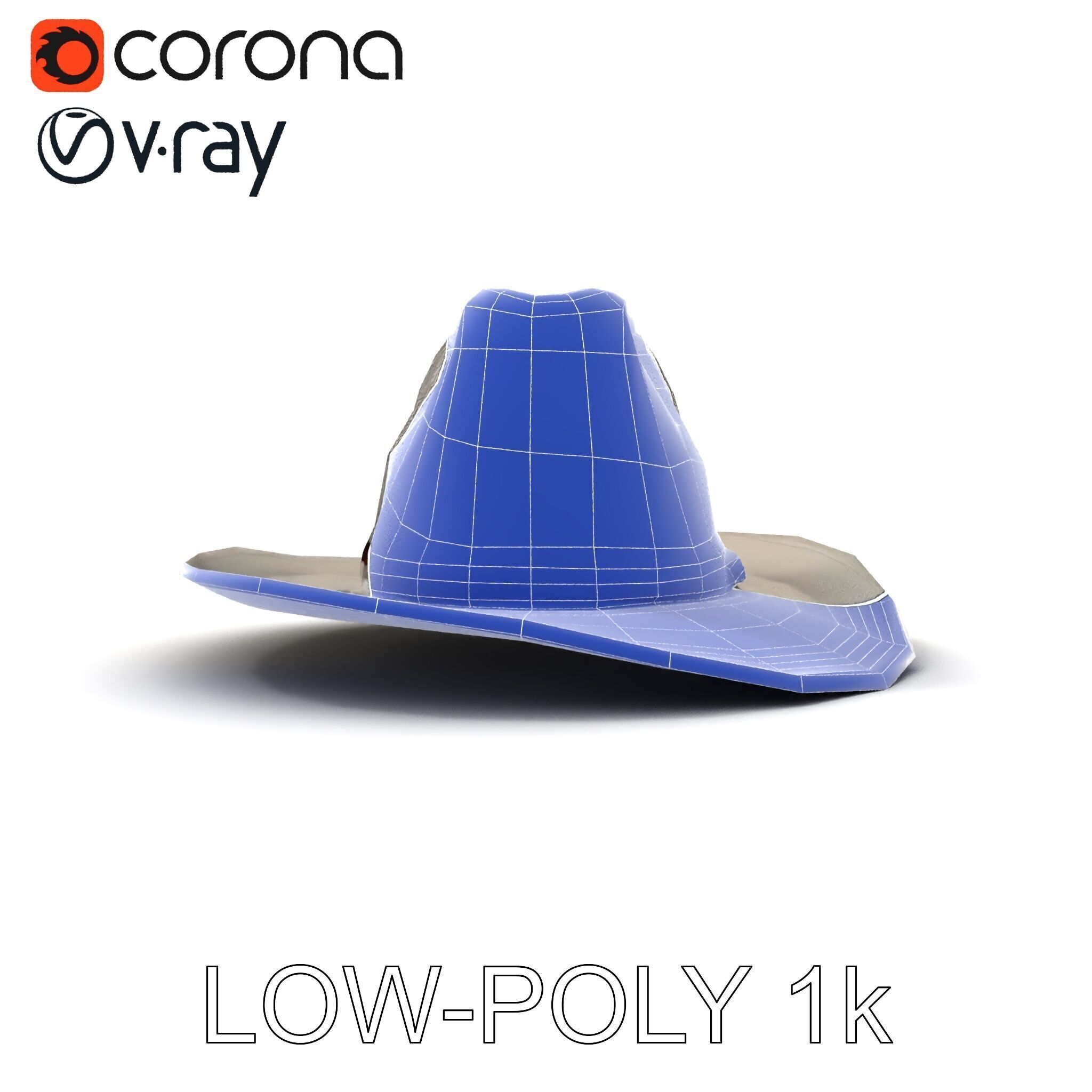 Western Cowboy Hat D Model Pack Low-poly 3D model_23