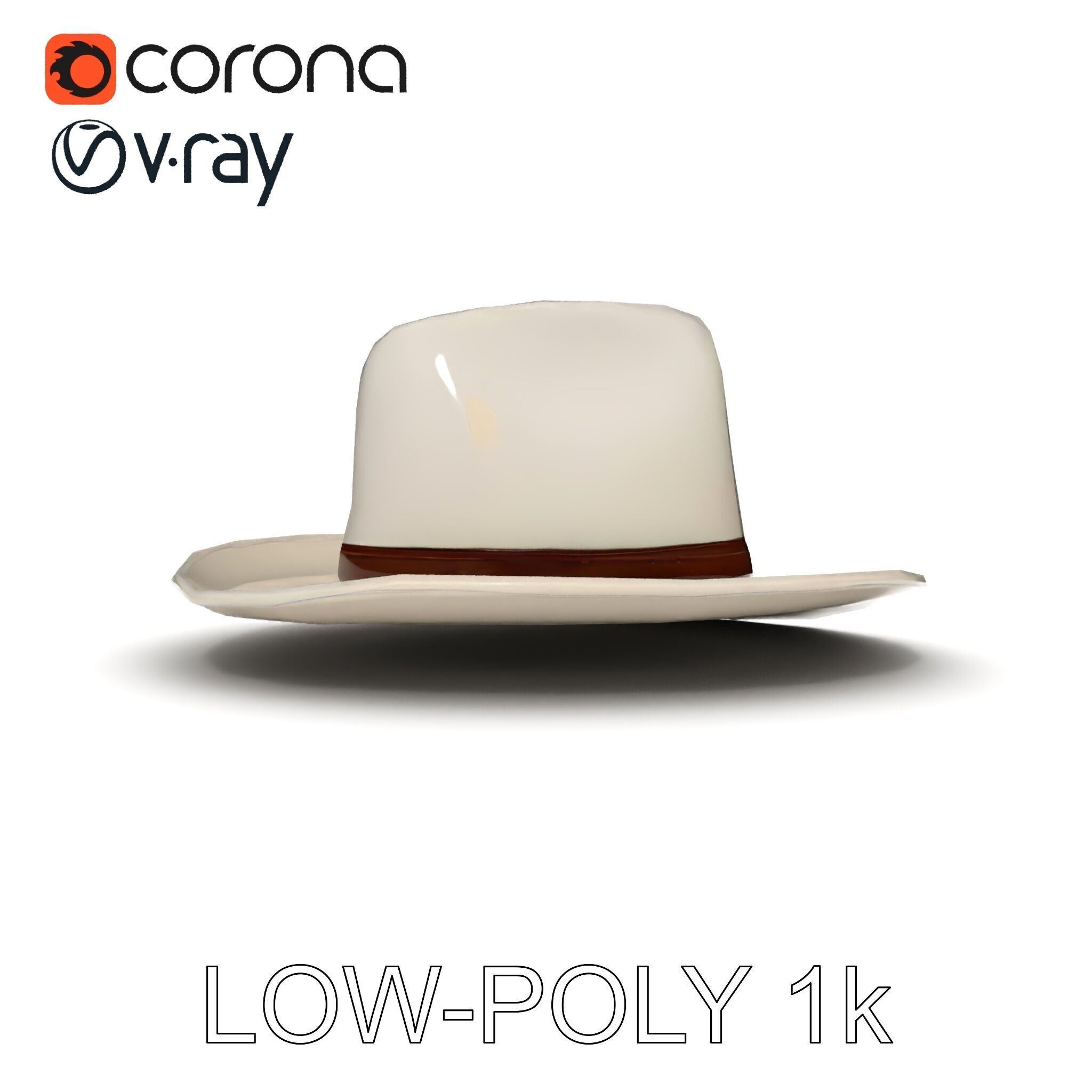 Western Cowboy Hat D Model Pack Low-poly 3D model_31