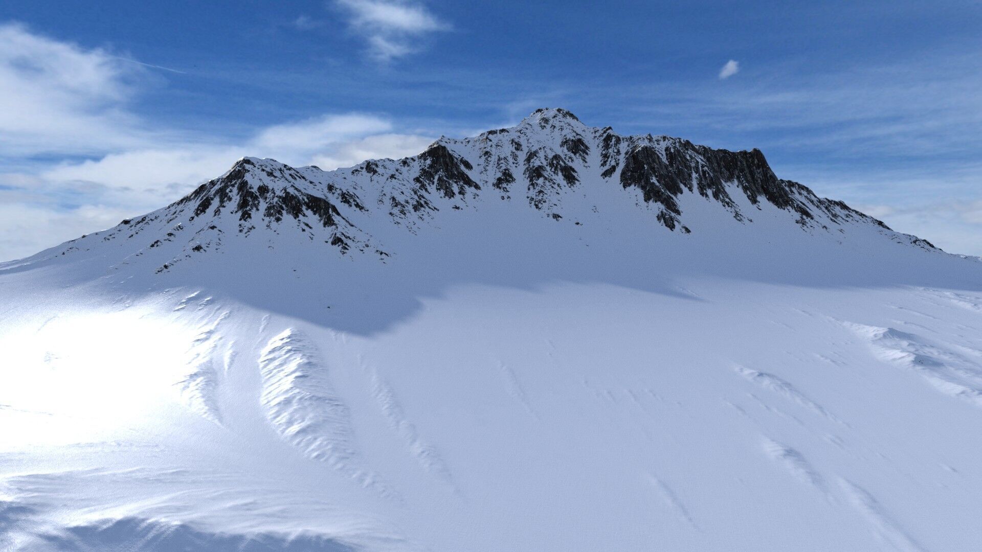 Snow Mountain 12 Low-poly 3D model_8