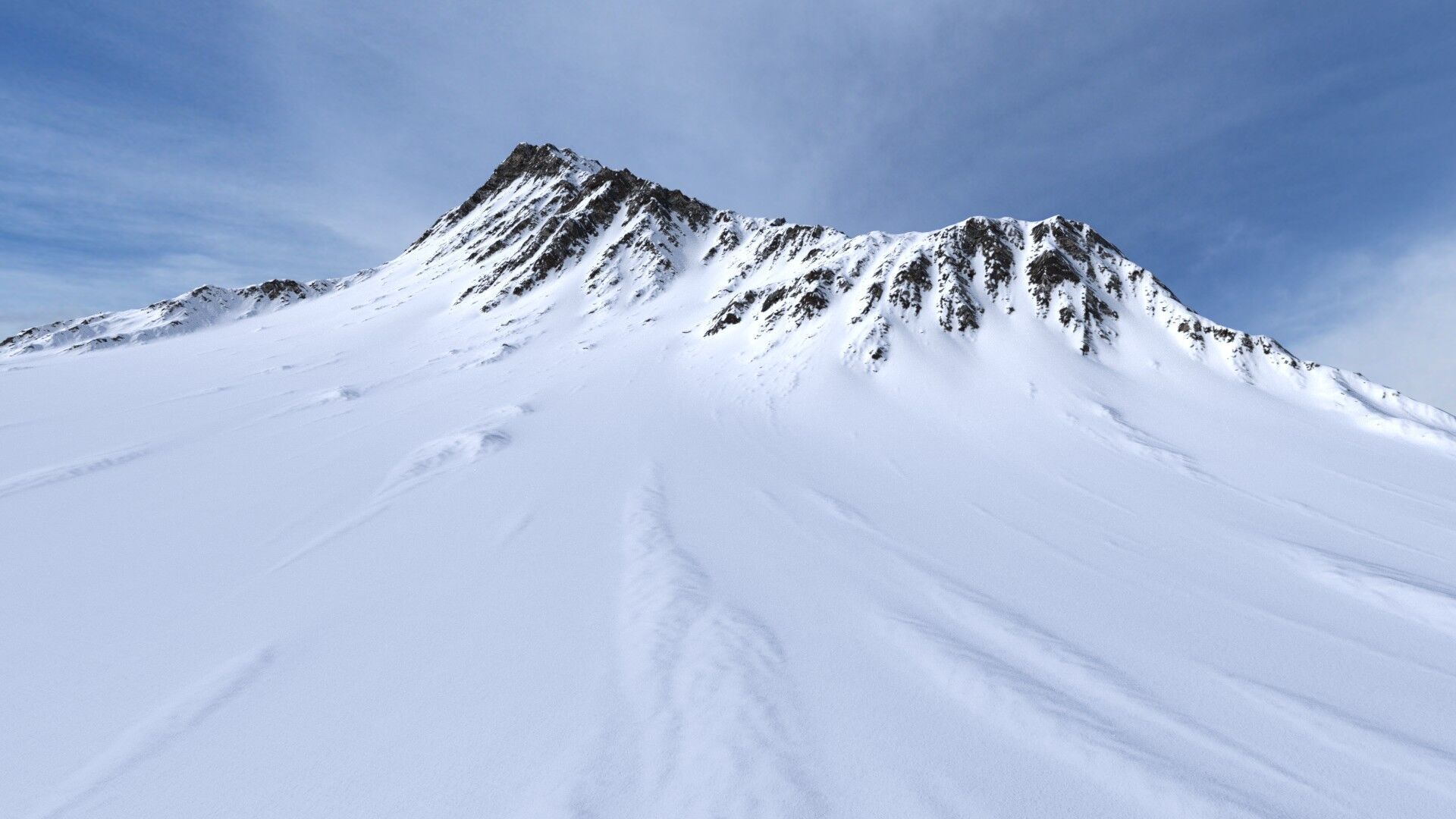 Snow Mountain 12 Low-poly 3D model_5