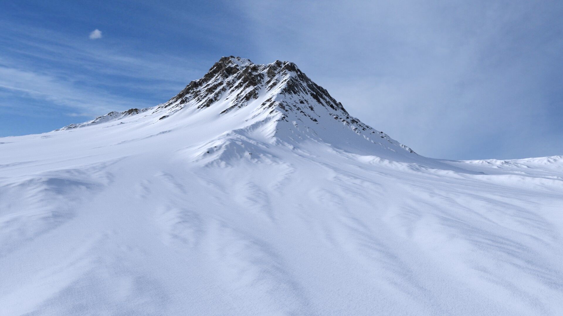 Snow Mountain 12 Low-poly 3D model_6