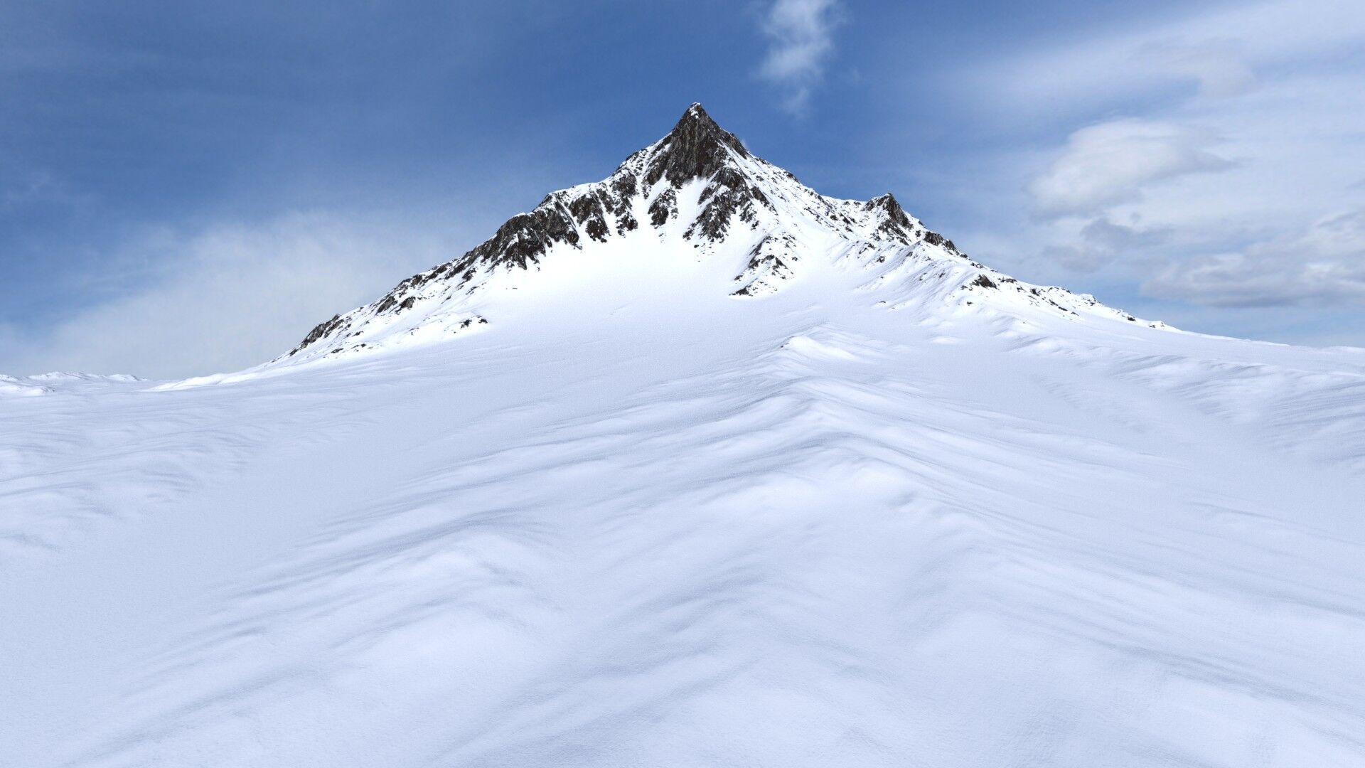 Snow Mountain 12 Low-poly 3D model_3
