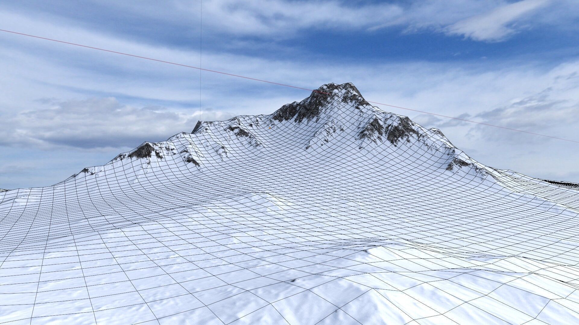 Snow Mountain 12 Low-poly 3D model_13