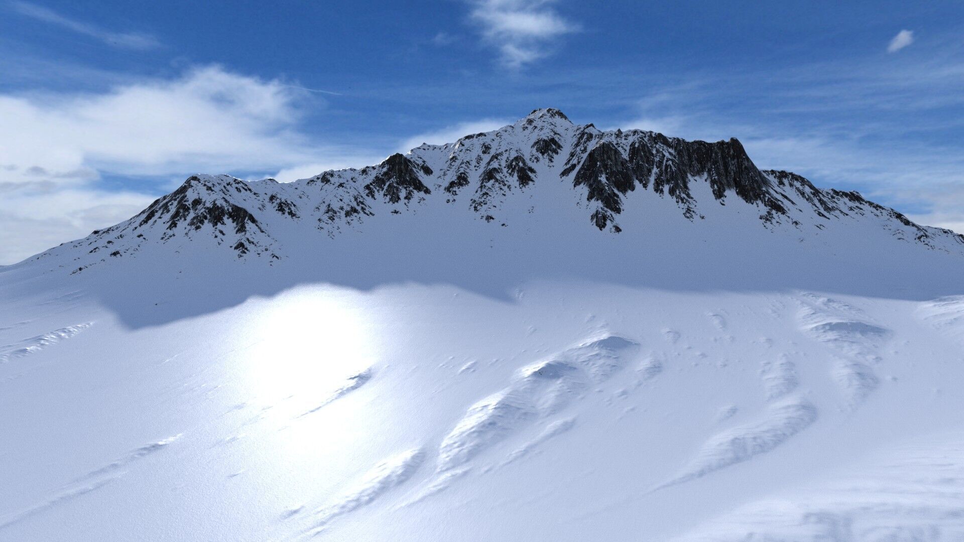 Snow Mountain 12 Low-poly 3D model_9