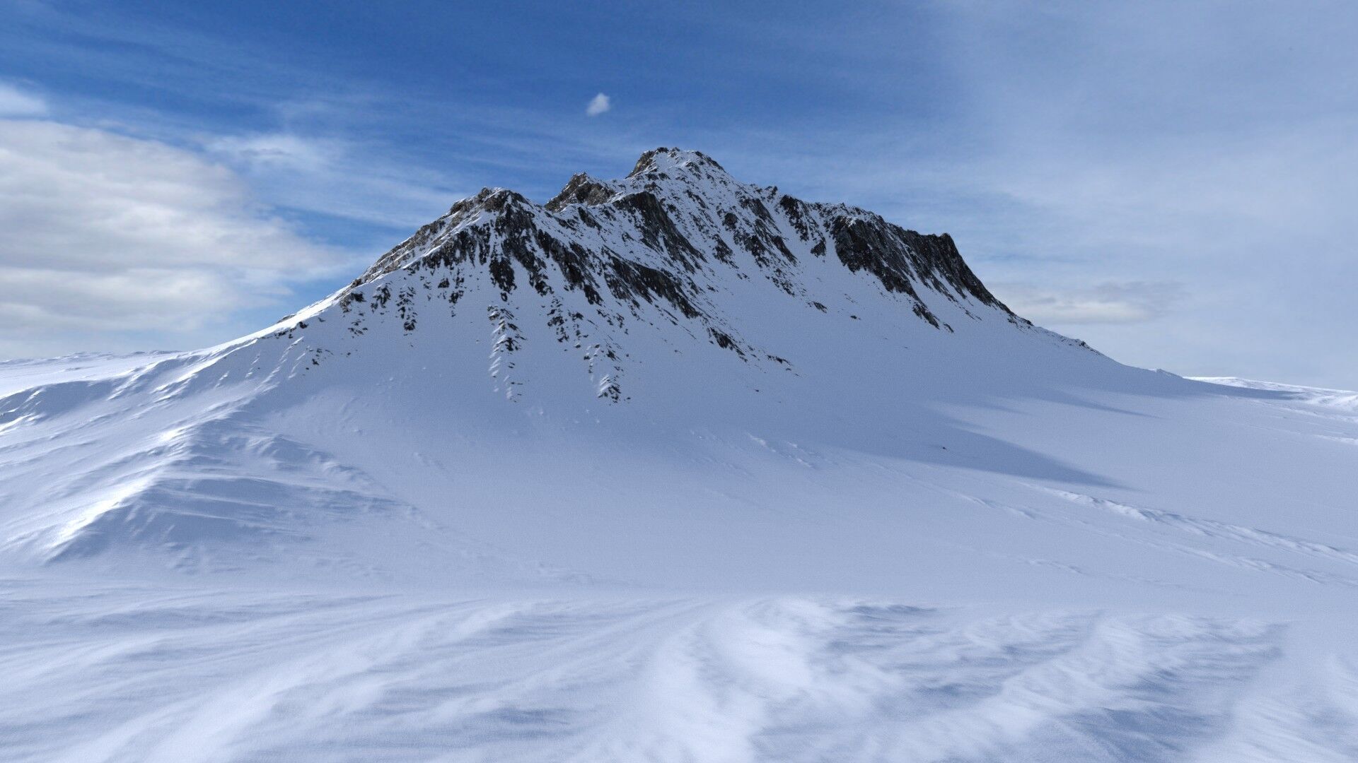 Snow Mountain 12 Low-poly 3D model_7