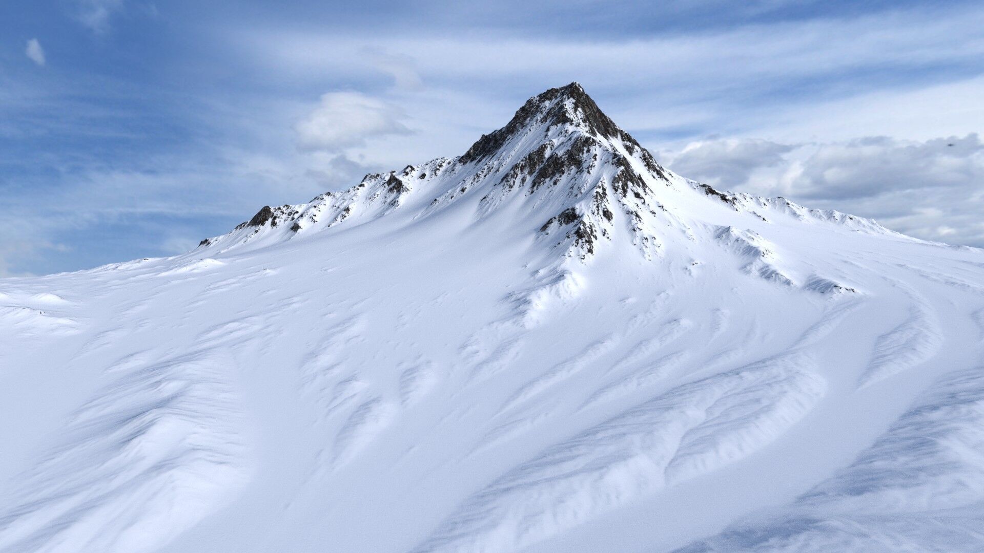 Snow Mountain 12 Low-poly 3D model_1