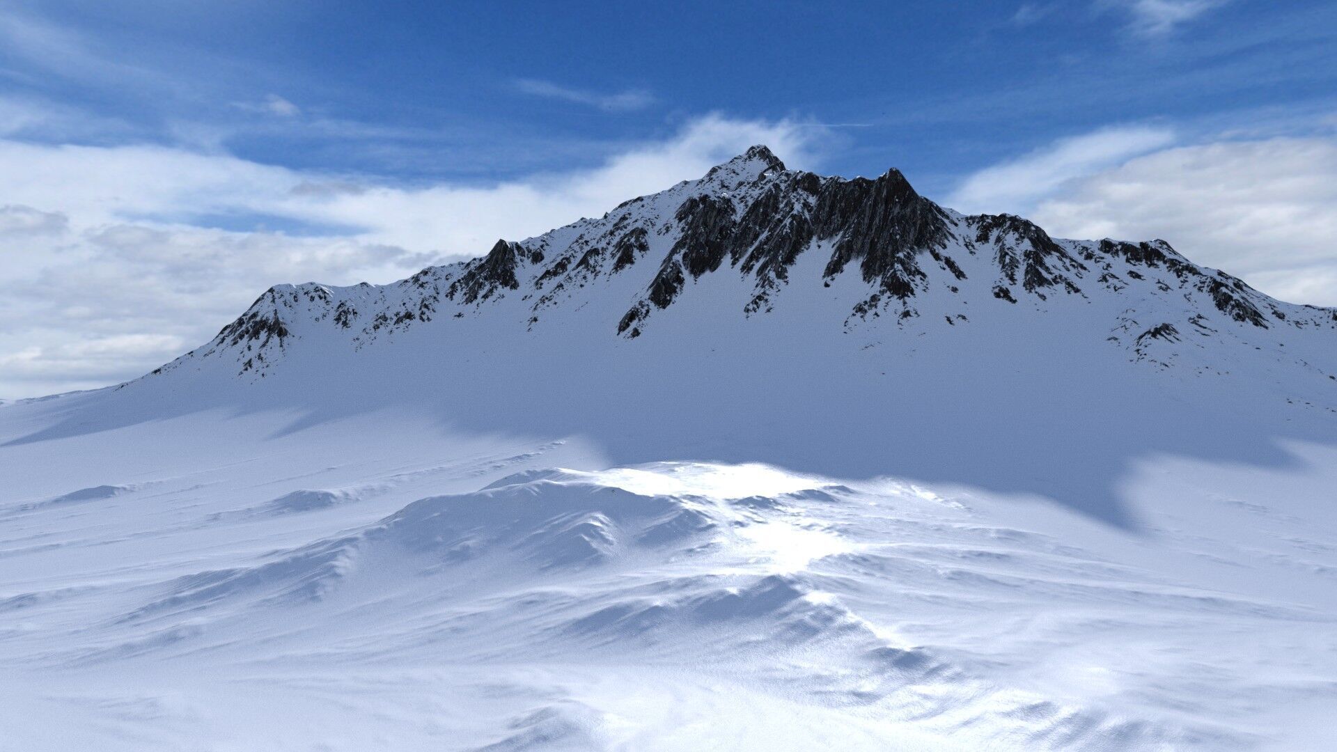 Snow Mountain 12 Low-poly 3D model_10