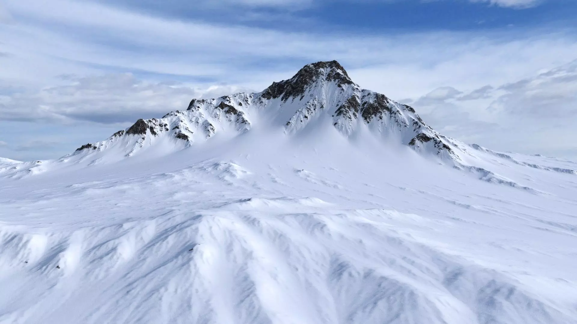 Snow Mountain 12 Low-poly 3D model_0