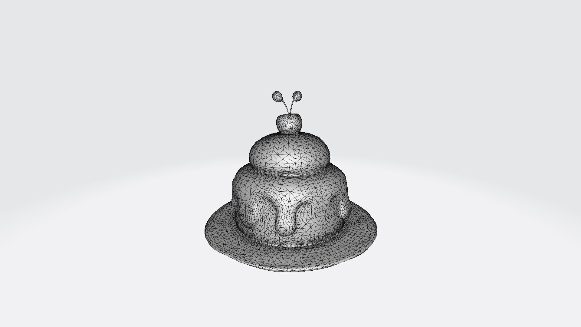 3d Render Delicious Vanilla Pudding With Chocolate 3D model_6