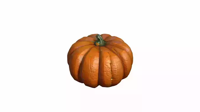 3d Render Pumpkin Flat Design Vegetable