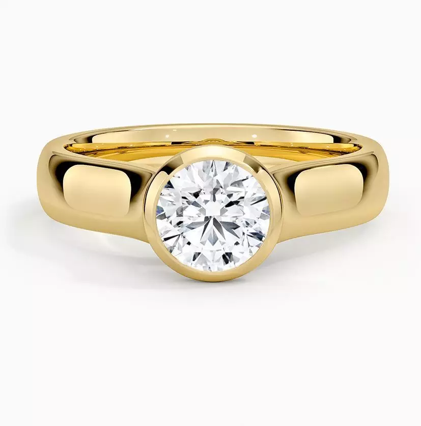 Bezel Engagement Ring 01 3D print model