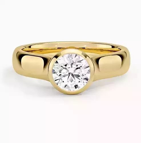 Bezel Engagement Ring  01