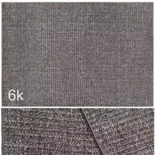 Carpet set 3237 - Hand-Woven Gray Rug - 6K