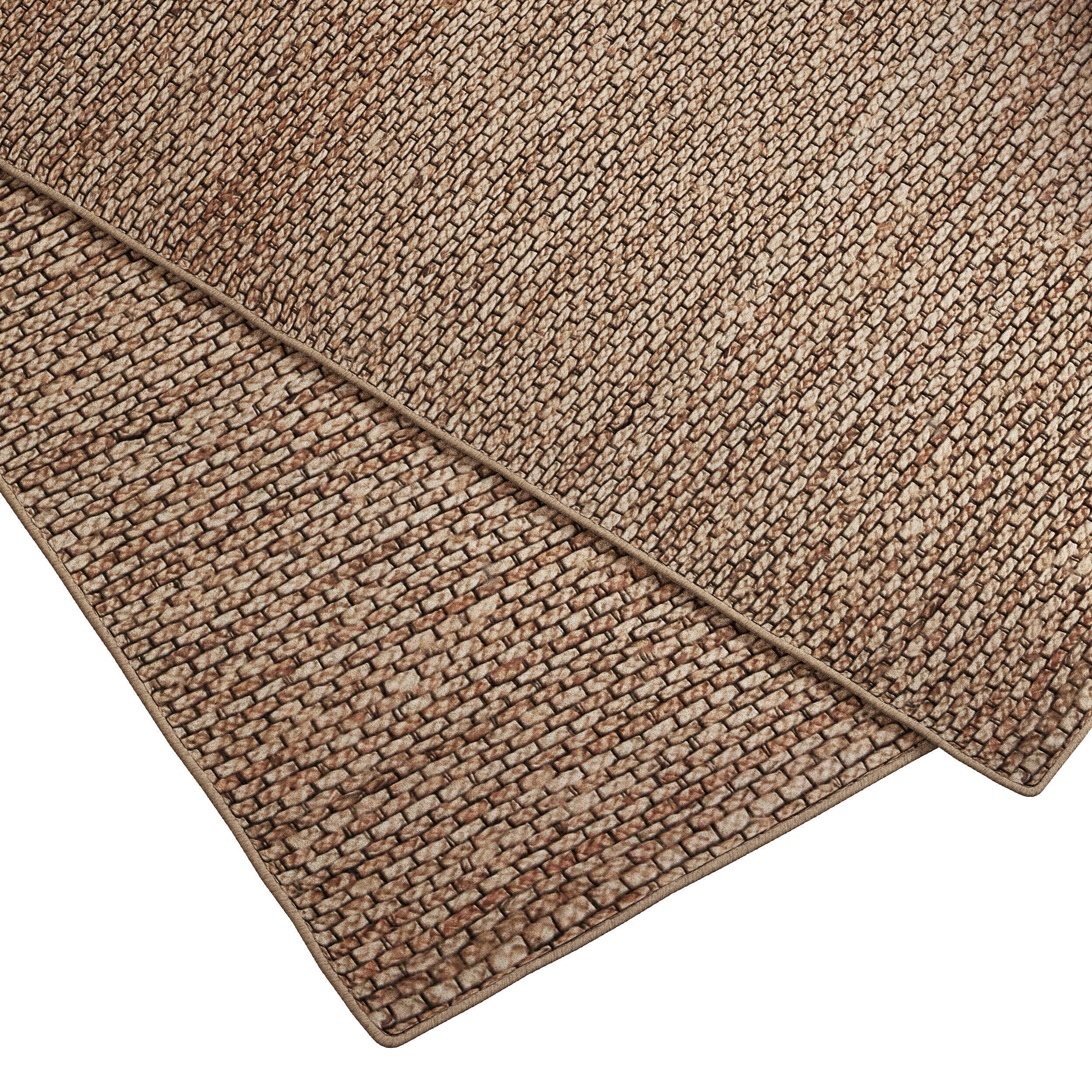 Carpet set 3224 - Hand-Woven Natural Rug - 5K 3D model_2