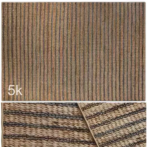 Carpet set 3217 - Hand-Woven Jute Rug - 5K