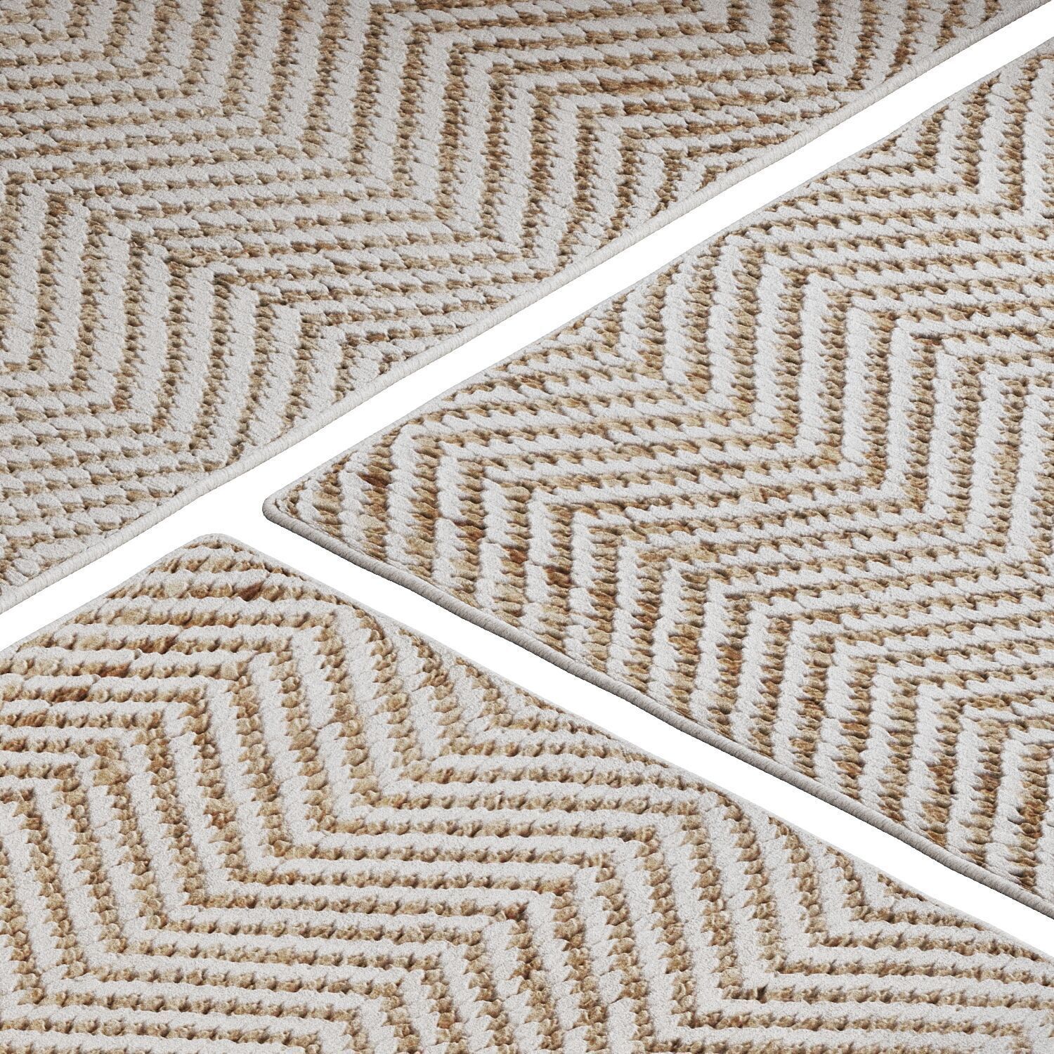 Carpet set 3214 - Cotton and jute woven rug - 4K 3D model_1