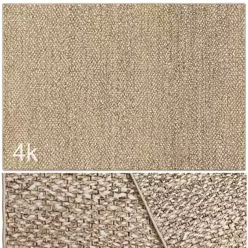 Carpet set 3213 - Hand-Woven Jute Rug - 4K