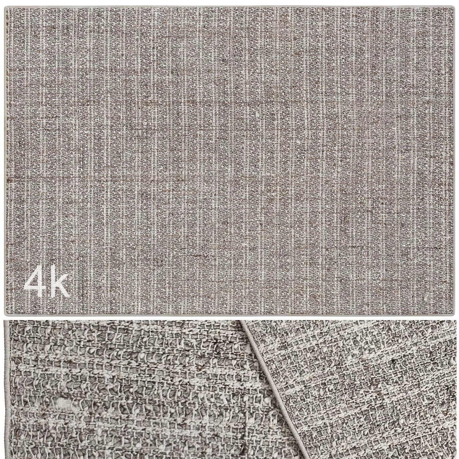 Carpet set 3201 - Jute Rug Taupe - 4K 3D model_0