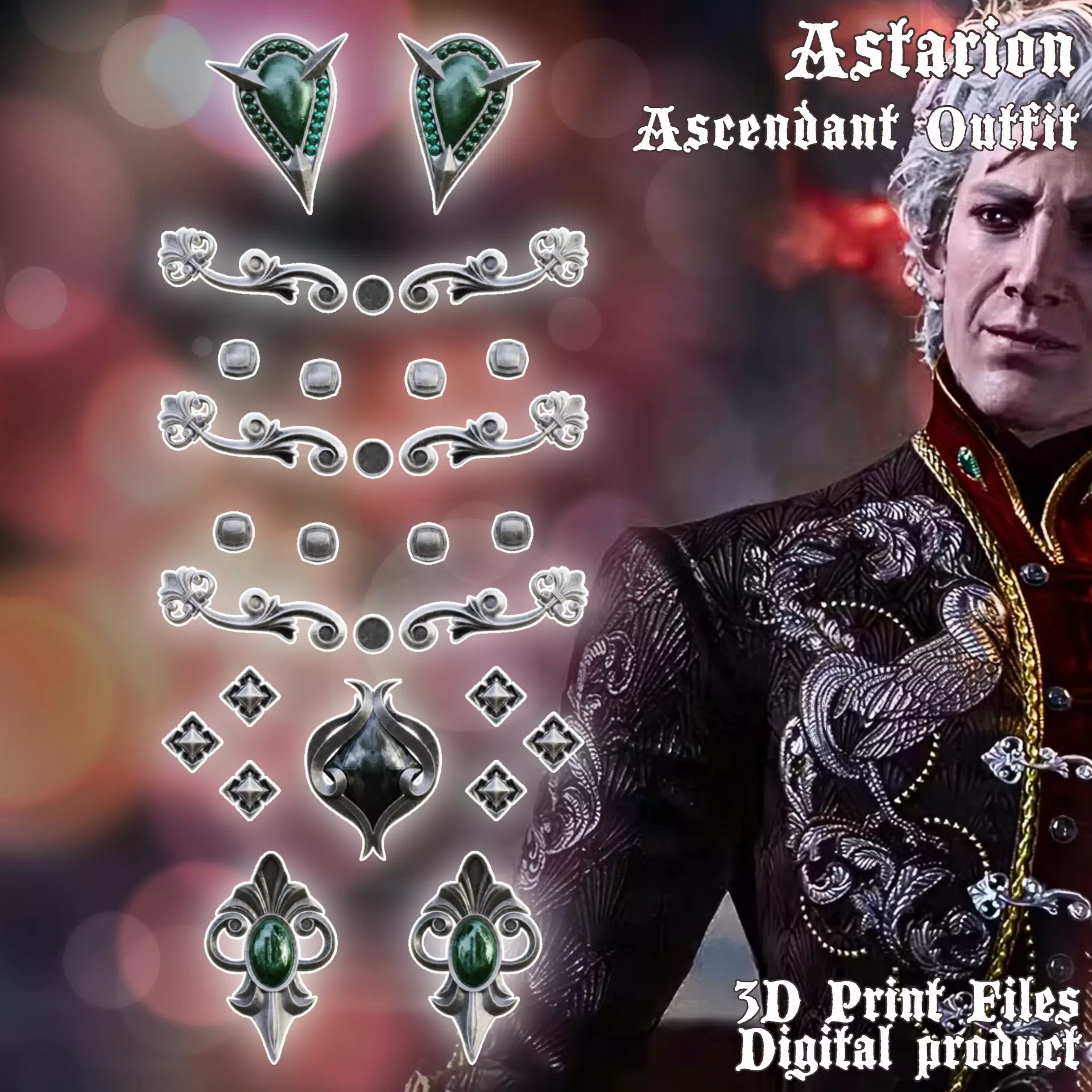 Astarion Ascendant Cosplay Outfit Accessories Baldurs Gate 3 3D print model