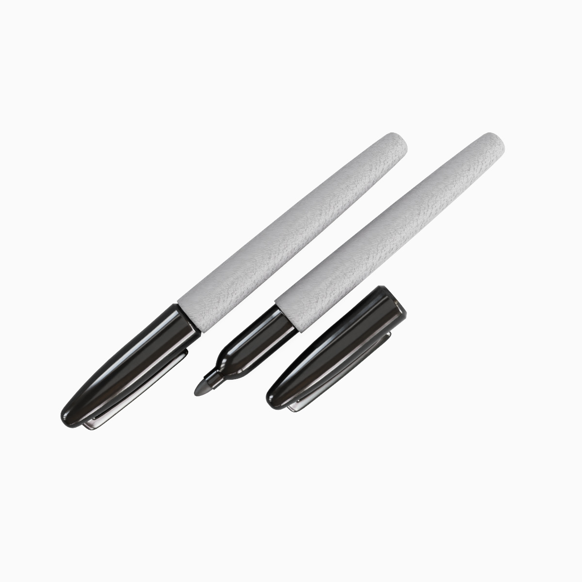 Fine Point Marker Set Low-poly 3D model_4