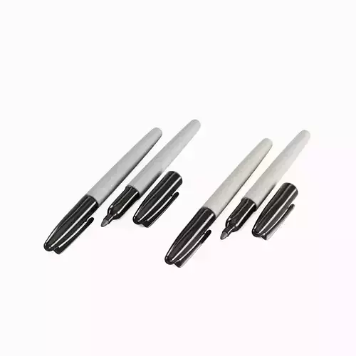 Fine Point Marker Set Low-poly 3D model